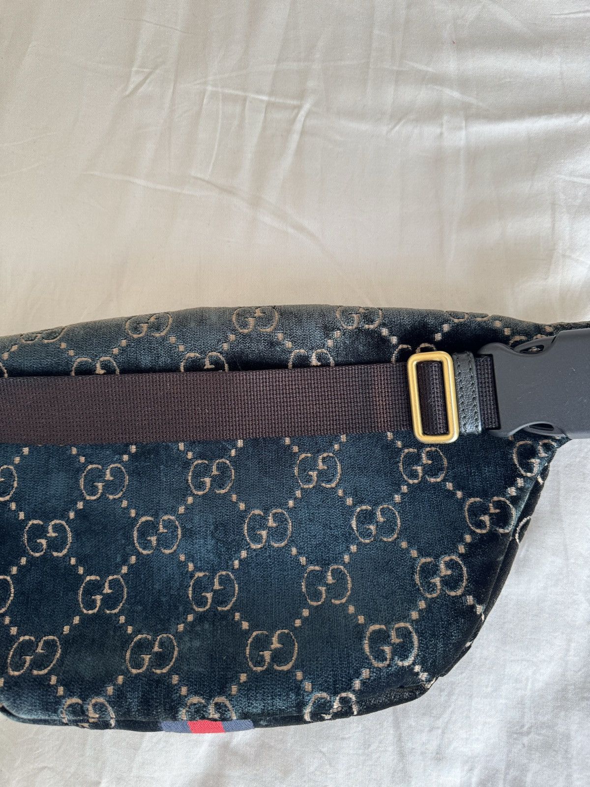 Gucci Gucci Belt Bag Velvet Brown Size ONE SIZE - 10 Thumbnail
