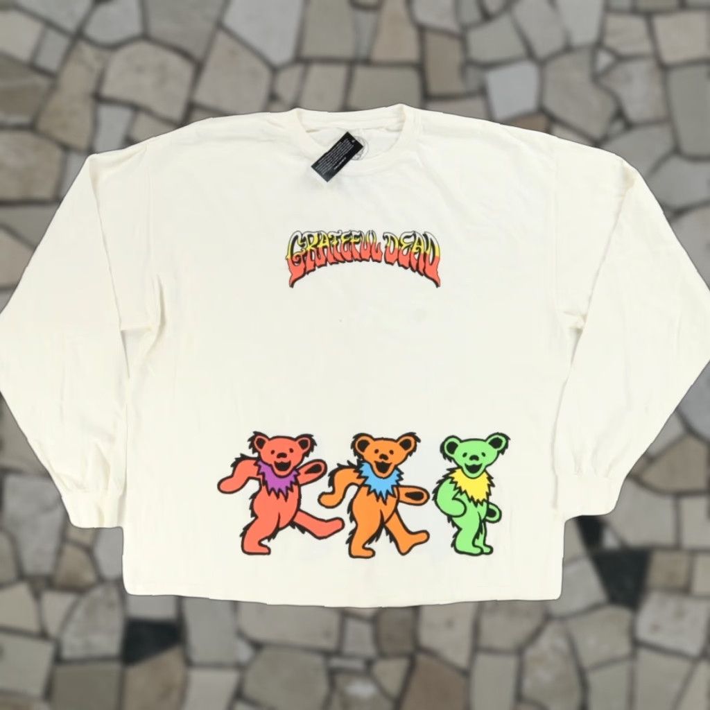 Rainbow Grateful Dead Rainbow Bear Solid Long Sleeve T-Shirt White Men's 2XL Shirt Mens 2XL White Rainbow Bear Solid Long Sleeve T-Shirt Grateful Dead Size US XXL / EU 58 / 5 - 1 Thumbnail