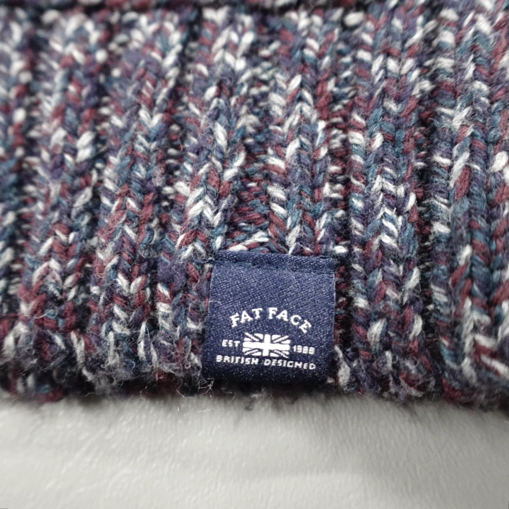 FatFace VINTAGE Fat Face Jumper Hove Twist Half Neck Chunky Knit Plum Heavyweight Men's Size M Size US M / EU 48-50 / 2 - 6 Thumbnail