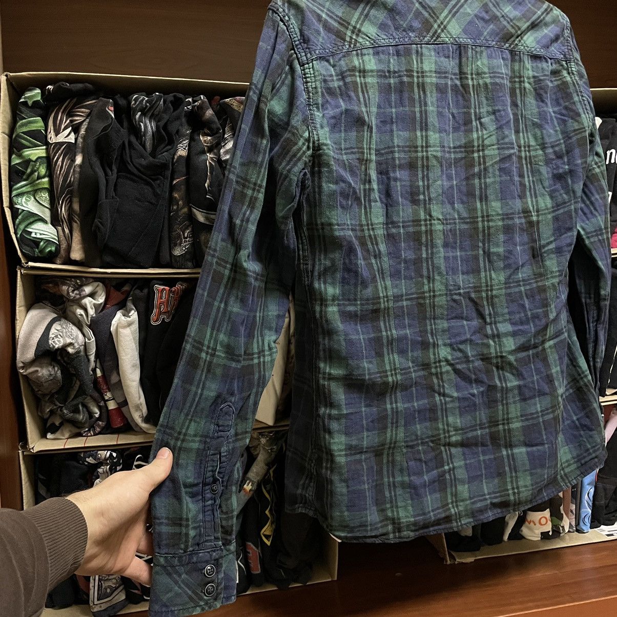 Vintage Vintage Shirt Shirt Flannel Checkered Travis M Size US M / EU 48-50 / 2 - 5 Thumbnail