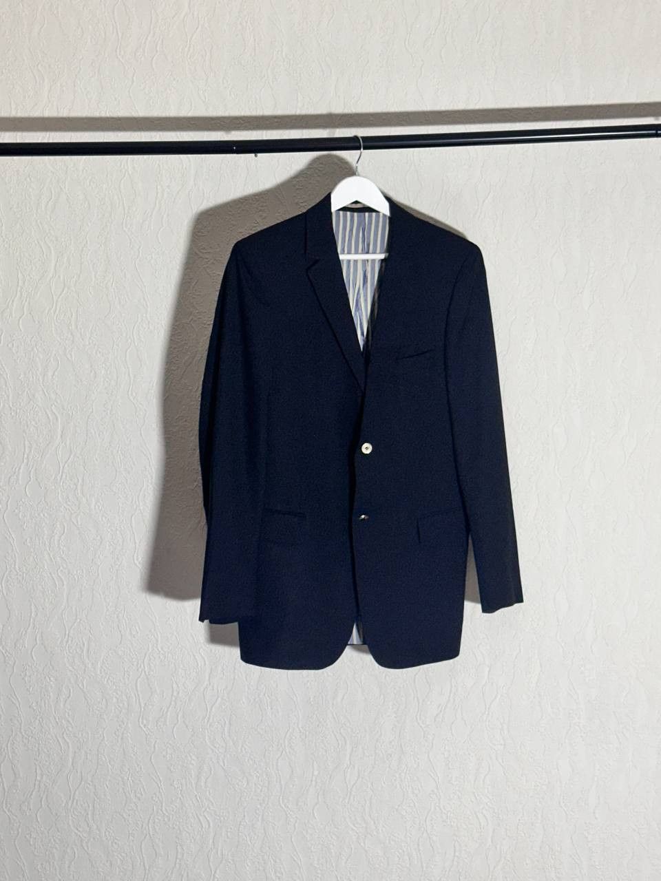 Burberry Vintage Burberry Navy Double Breasted Blazer Size 48L - 2 Thumbnail