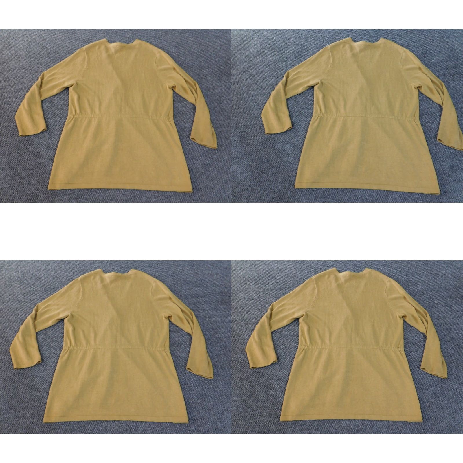 J. Jill J. Jill Cardigan Sweater Womens Beige Linen Rayon V-Neck Button Open Long Sleeve L Regular Knit Rugby Style Vintage: No Size L / US 10 / IT 46 - 8 Thumbnail
