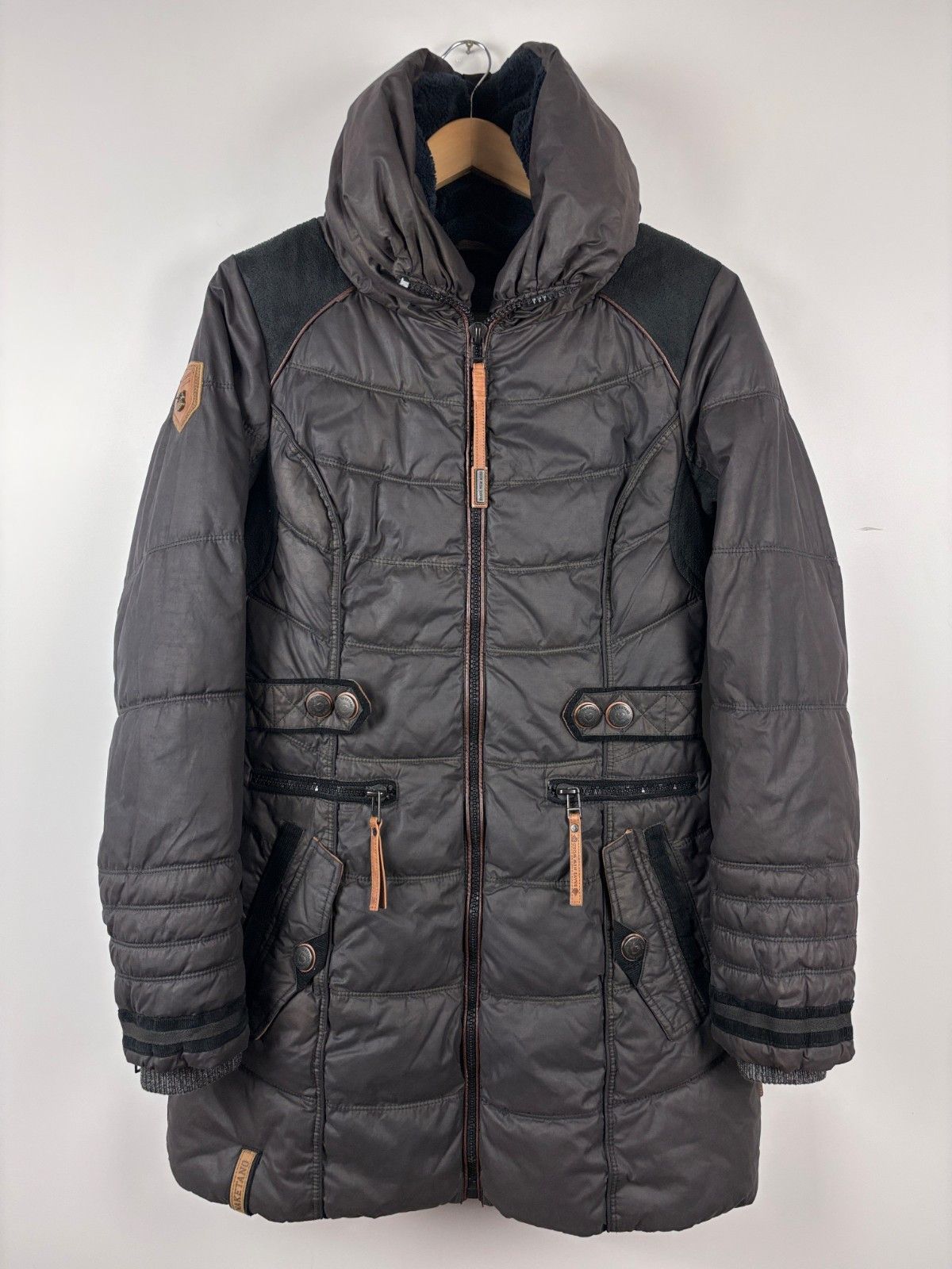 Naketano Womens Naketano Full Zip Parka Warm Jacket Brown Size M Size M / US 6-8 / IT 42-44 - 1 Thumbnail