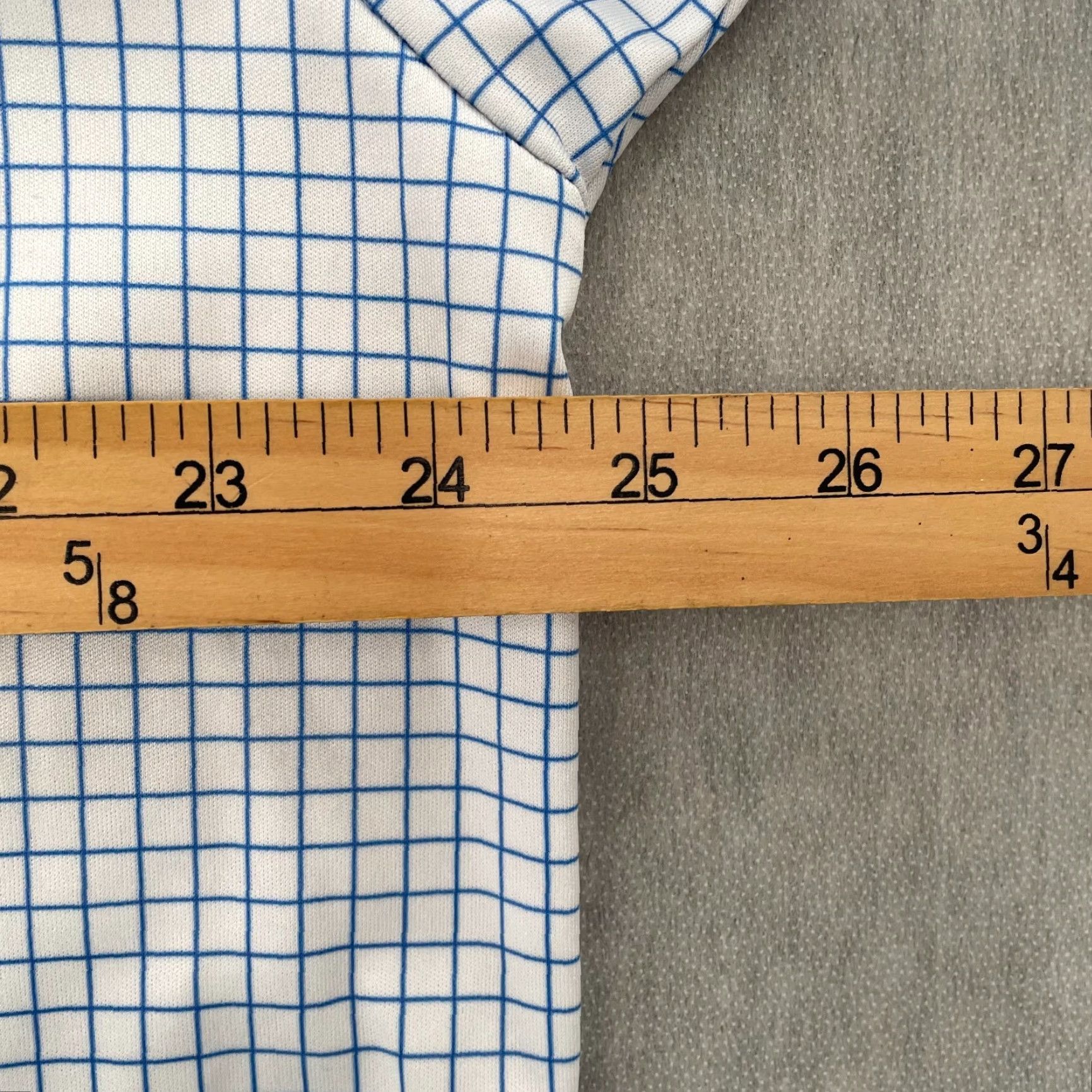 CO Collars & Co Shirt Polo Short Sleeve Dress Collar Men 2XL Blue White Check Polo Shirt Size 48R - 6 Thumbnail