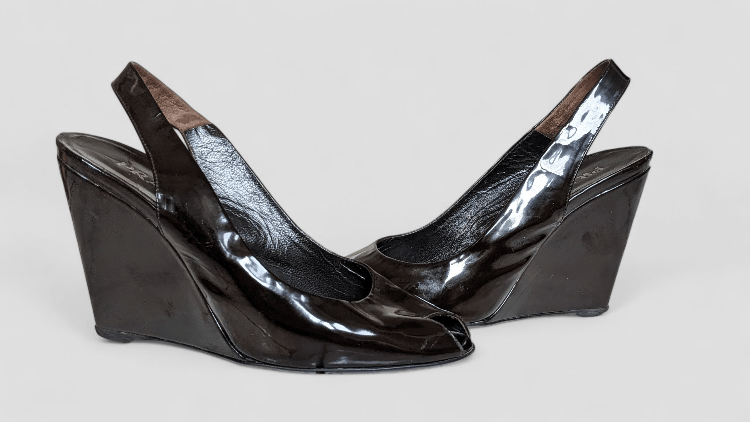 Prada Prada Women’s Slingback Wedge Heels – Size EU 36.5 Size US 6.5 / IT 36.5 - 4 Thumbnail