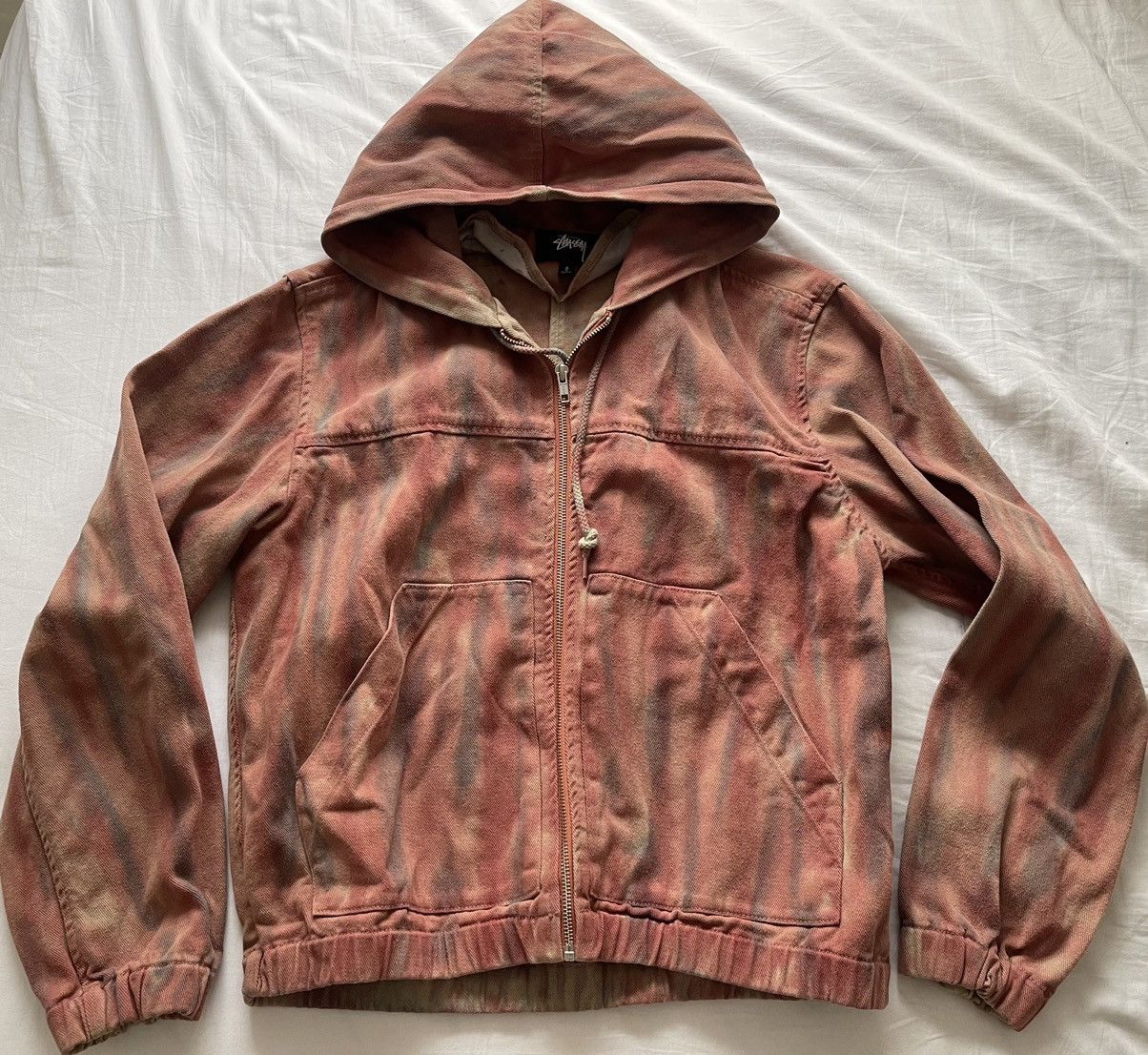 image of Stussy Pink Workwear Jacket Size Small, Men's