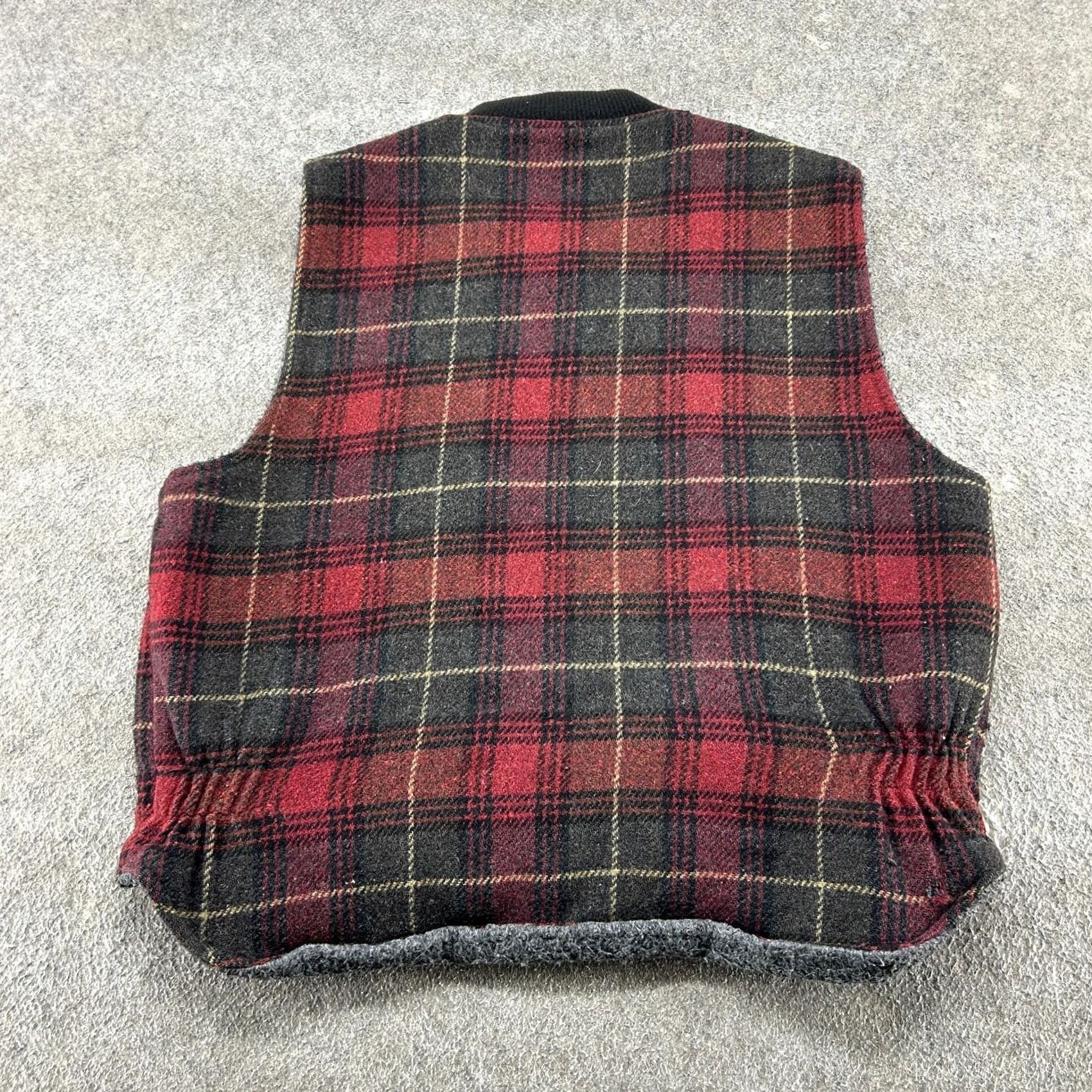 Vintage VINTAGE cODET Vest Mens XL Red Black Full Zip Wool Fleece Lined Plaid 90s Size US XL / EU 56 / 4 - 6 Thumbnail