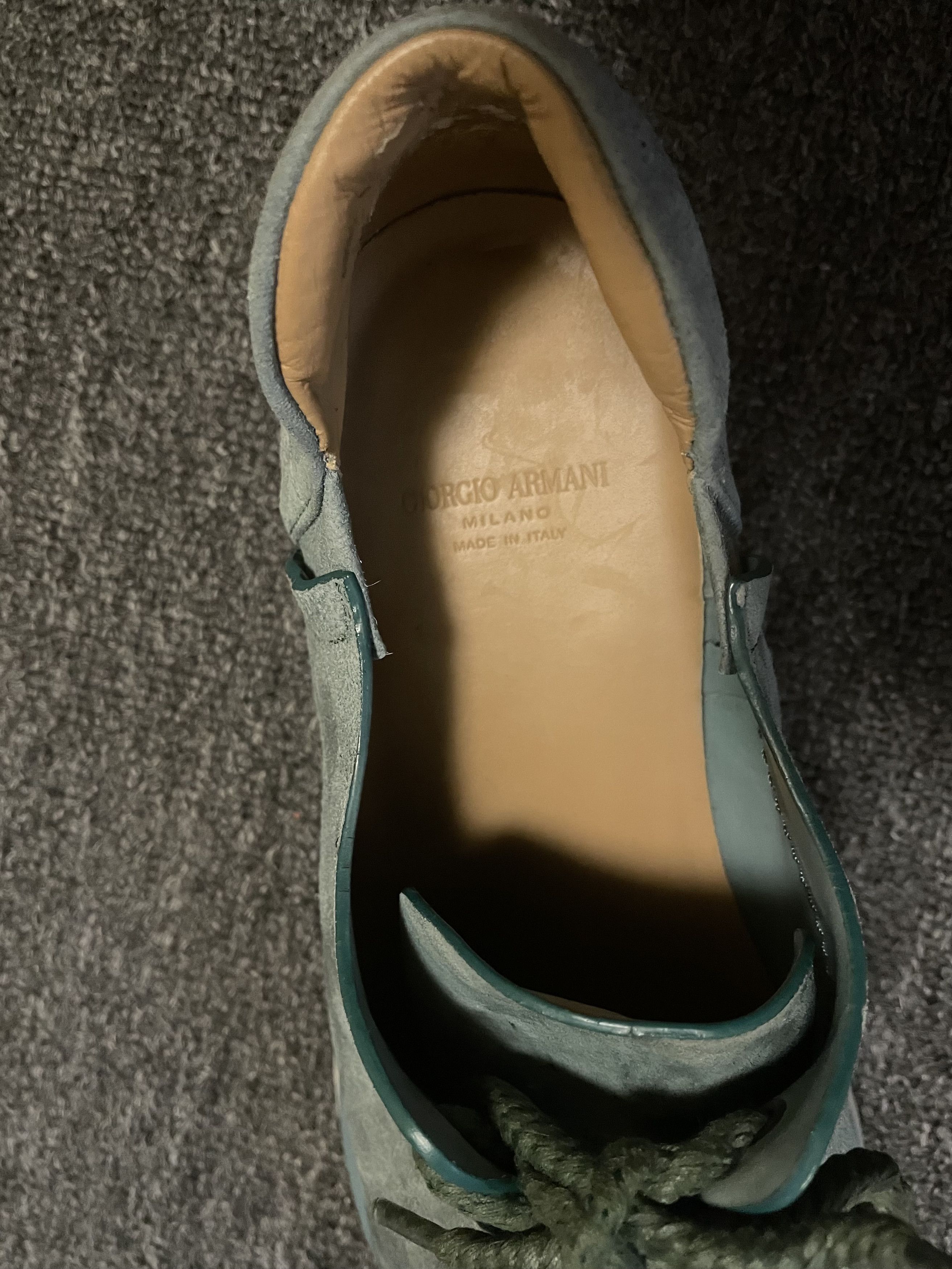 Giorgio Armani Giorgio Armani Light blue brushed leather loafers size 6 Size US 6 / EU 39 - 6 Thumbnail