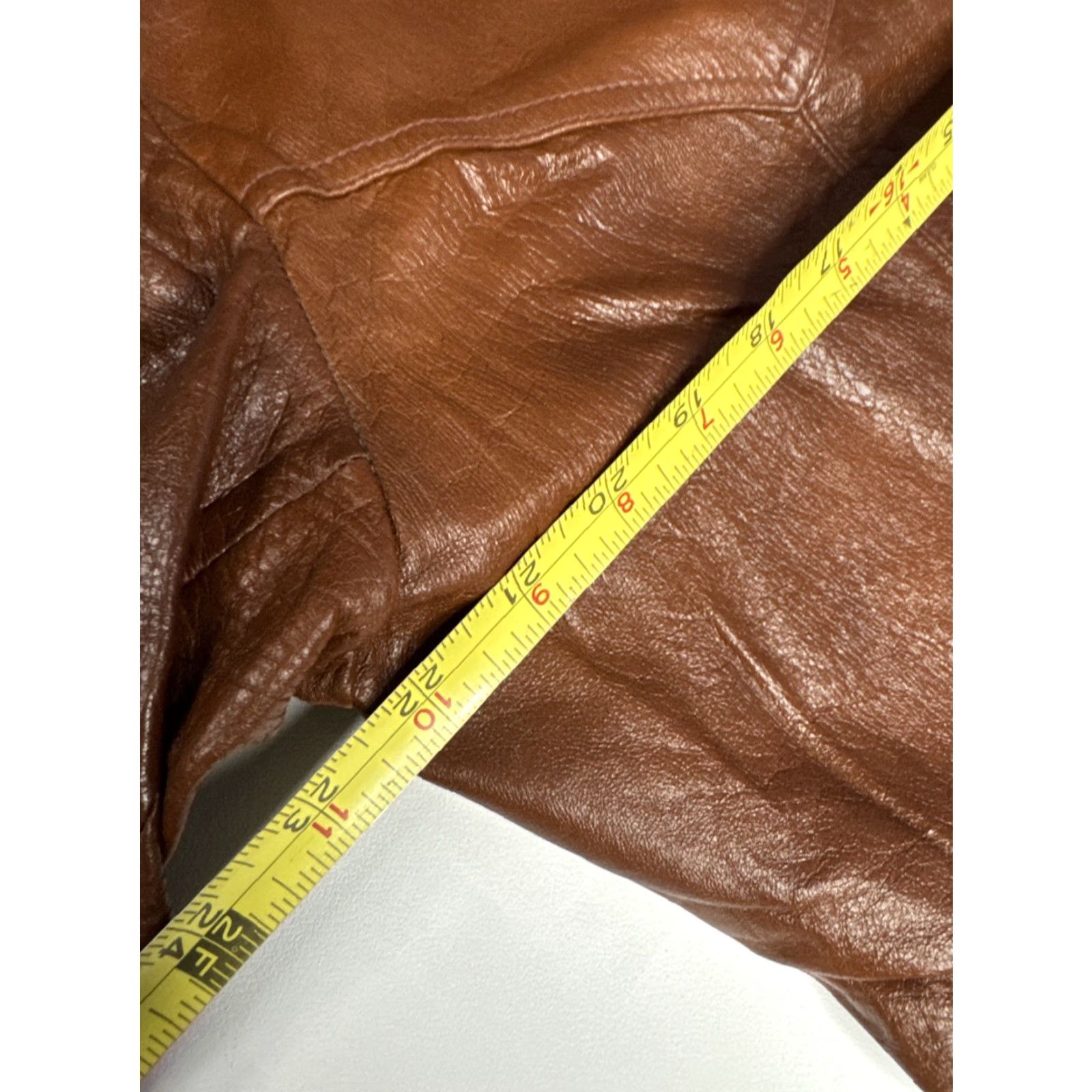 Vintage VINTAGE Brown Leather Blazer Sport Coat Jacket Made In Mexico Sz 44 Mens Regular Leather Blazer Sports Overcoat 44 Brown Mens Size 44R - 6 Thumbnail