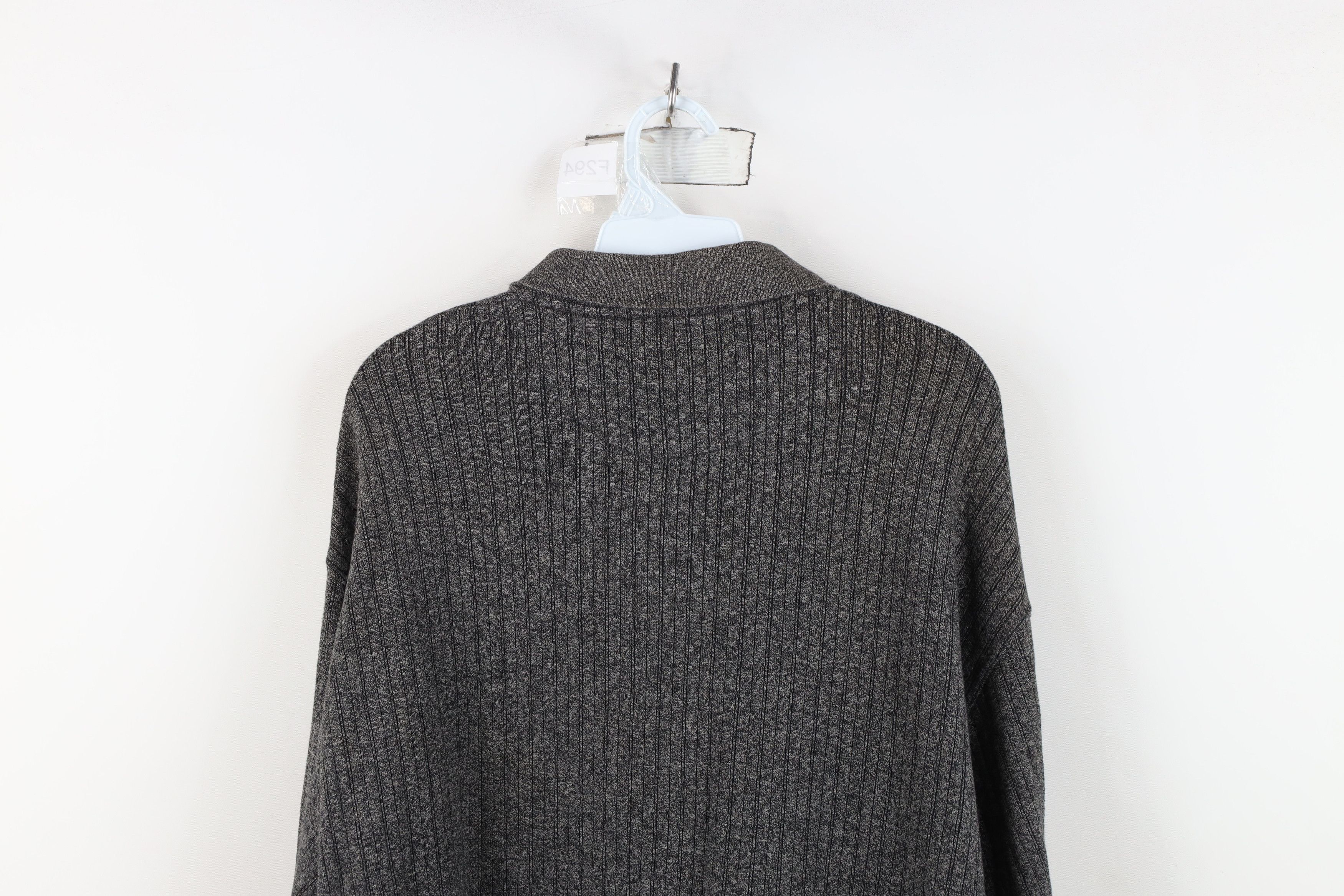Vintage Vintage 90s Streetwear Ribbed Knit Long Sleeve Rugby Polo Size US XL / EU 56 / 4 - 10 Thumbnail