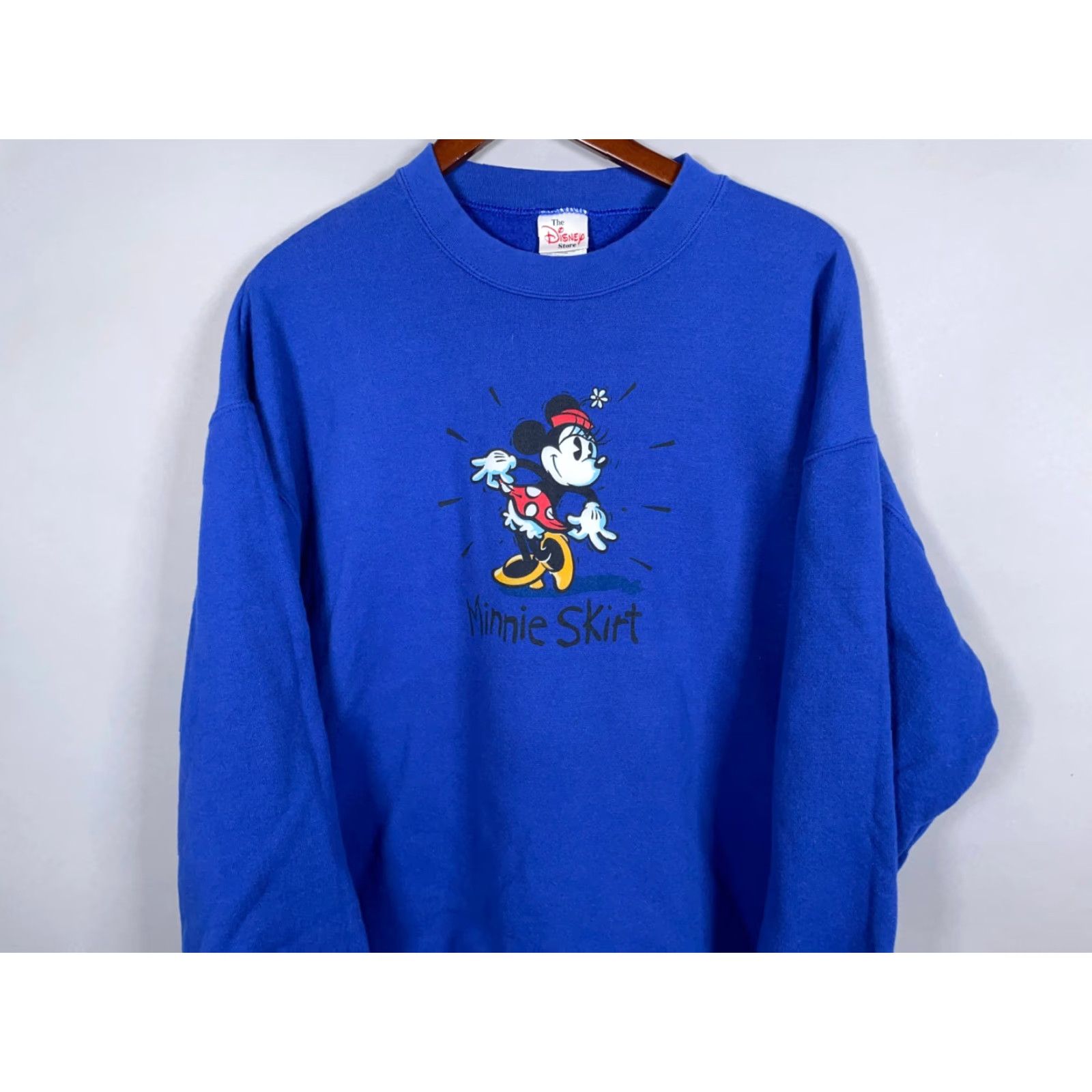 Disney VINTAGE Disney Minnie Mouse Sweatshirt Adult XL Blue Crewneck 90s Cartoon Disney Store Minnie Skirt Womens XL Blue Sweater Pullover Size XL / US 12-14 / IT 48-50 - 4 Thumbnail