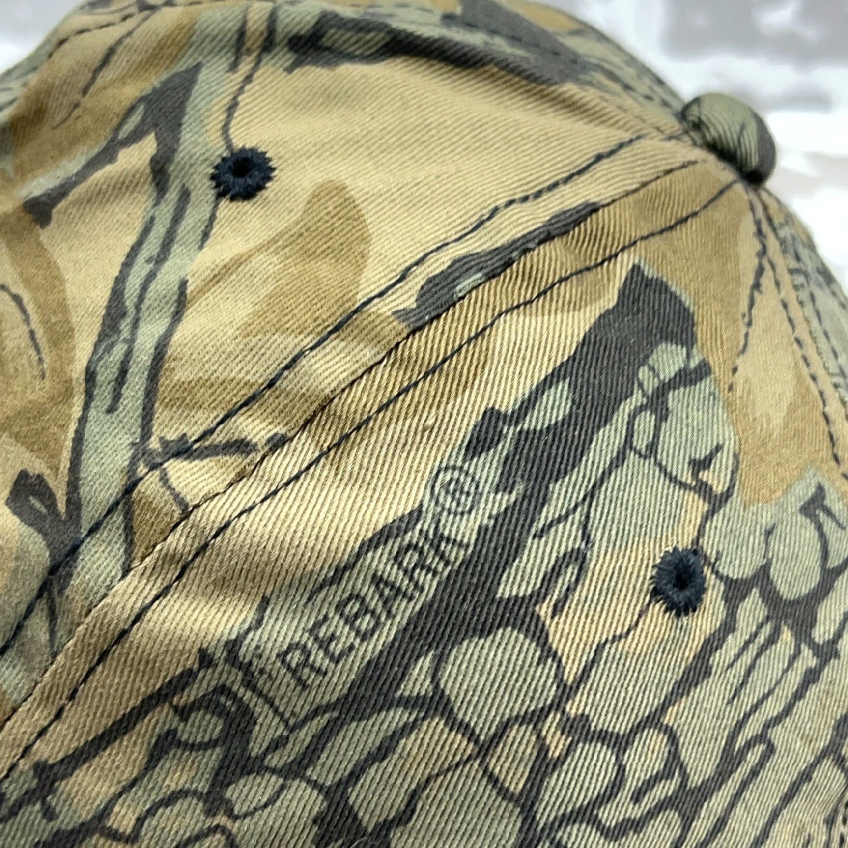 Vintage Camo Hat Cap Snap Back Camo Brown Trebark Tee Dad Baseball Deer Hunting VTG Y2K Size ONE SIZE - 5 Thumbnail