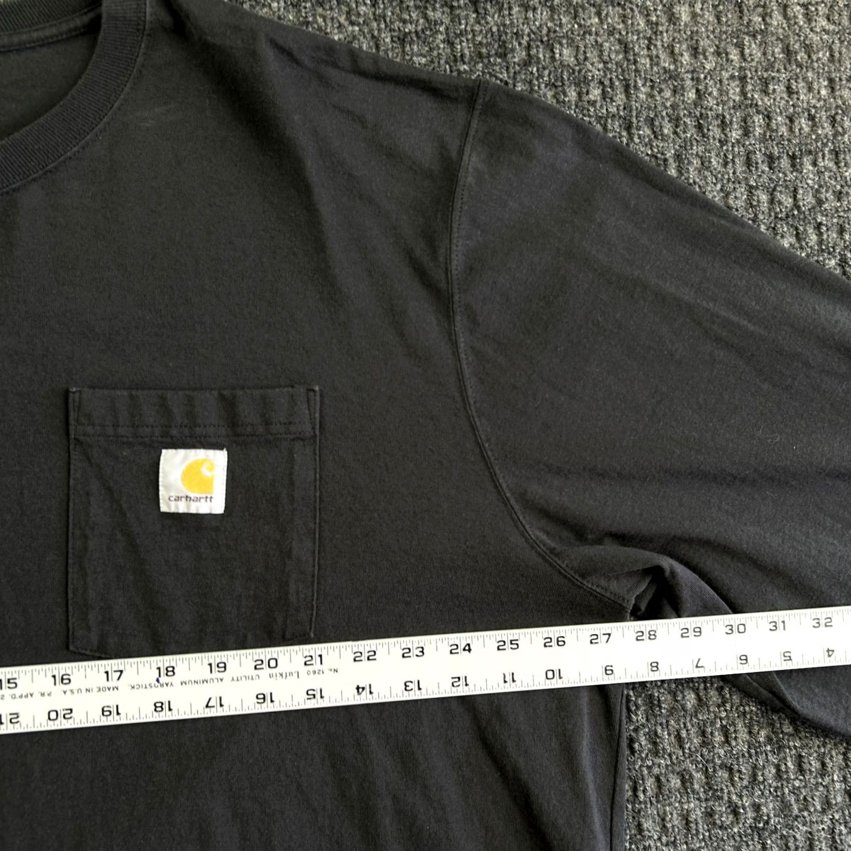 Carhartt Carhartt Pocket Tee Long Sleeve T Shirt 2XLT Black 100% Cotton Logo Workwear Mens Shirt Size US XXL / EU 58 / 5 - 6 Thumbnail