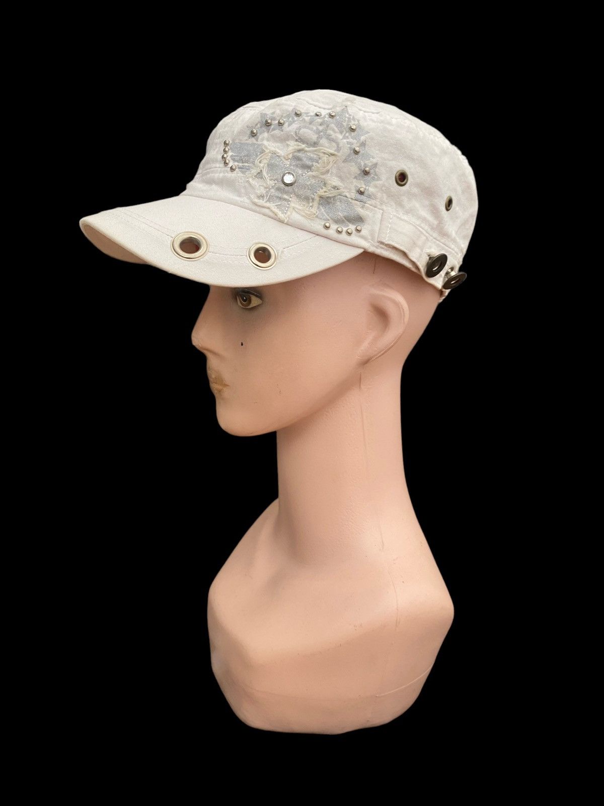 If Six Was Nine × Japanese Brand × Le Grande Bleu (L.G.B.) Studded ringer patrol cap Size ONE SIZE - 2 Thumbnail