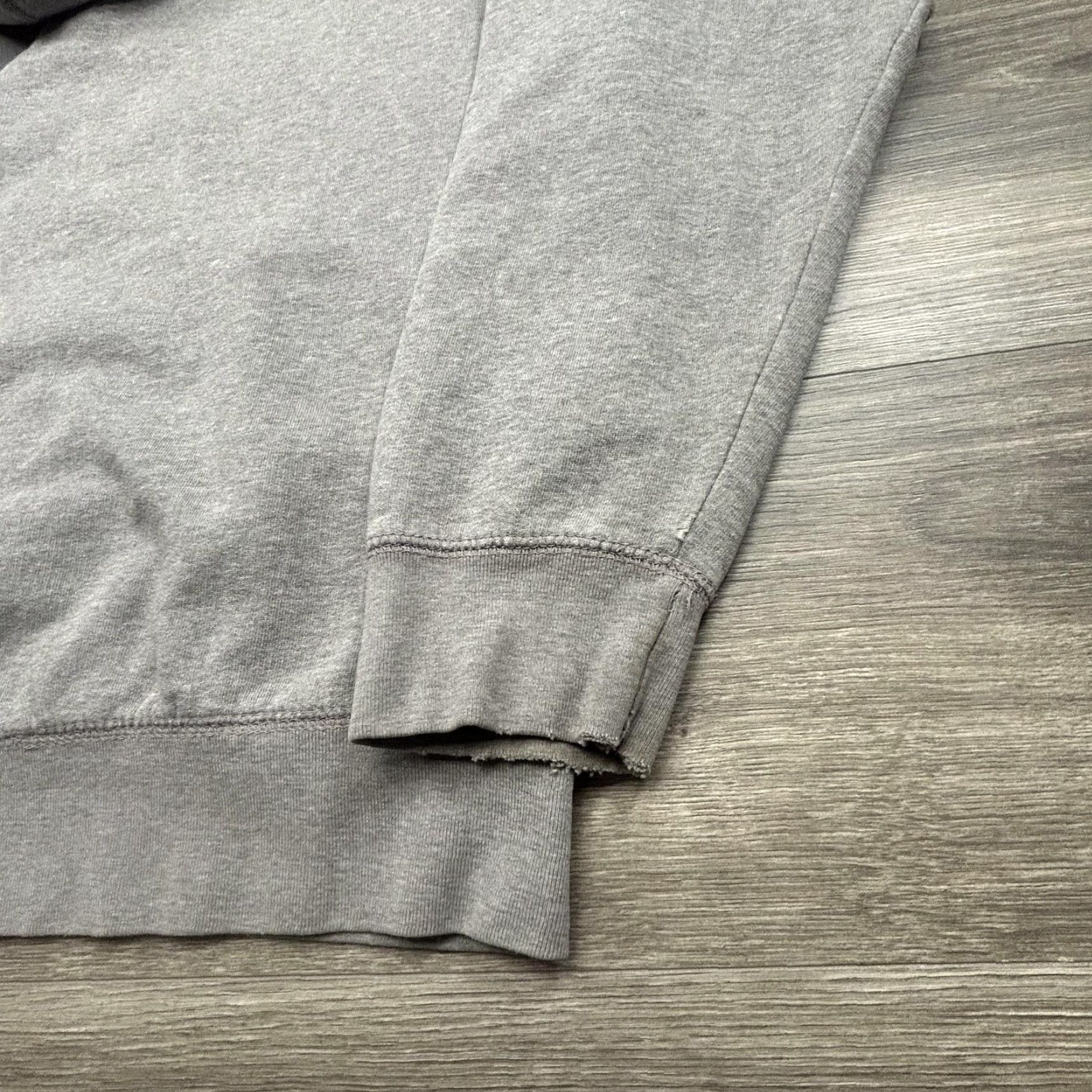 Aeropostale VINTAGE Aeropostale Hoodie Mens Large Gray 1/4 Zip Pullover Kangaroo Logo Sweatshirt Size US L / EU 52-54 / 3 - 7 Thumbnail