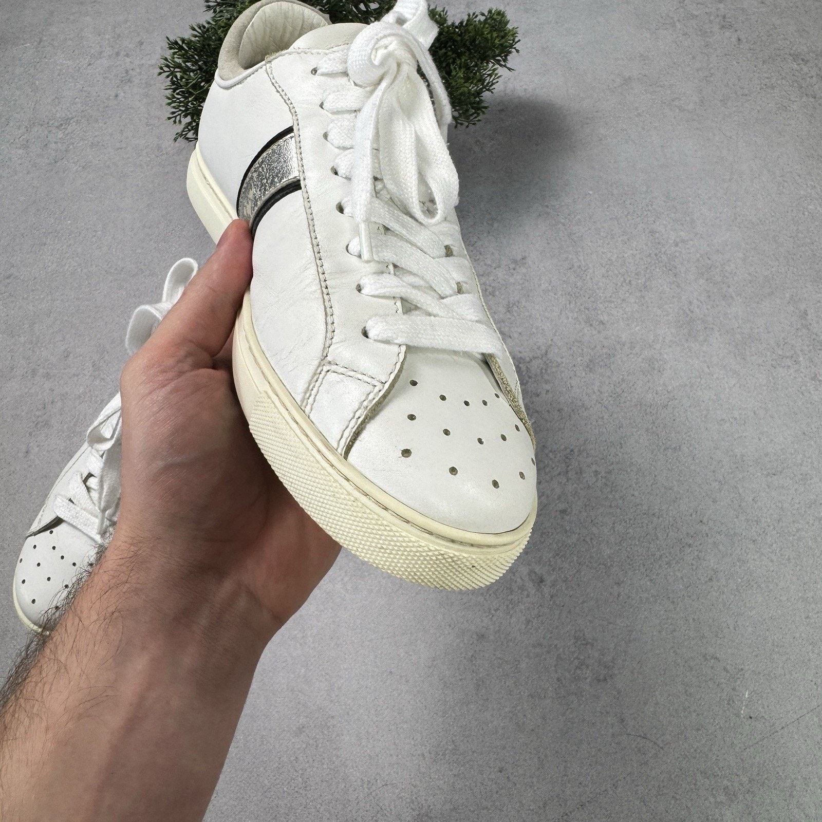 Dsquared2 Dsquared2 White Leather Low Top Sneakers Size 41 US 8 Men Size US 8 / EU 41 - 18 Thumbnail