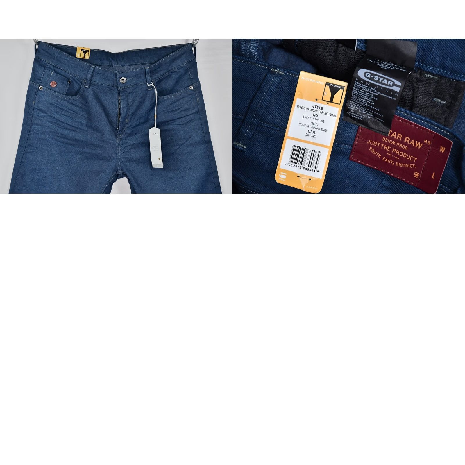 G-Star G-Star Raw Type C 3D Loose Tapered Comfort Jeans Women's W29 L32 Denim Blue 87% Cotton 12% Polyester 1% Elastane Regular Classic Boyfriend" Size 29" - 8 Thumbnail