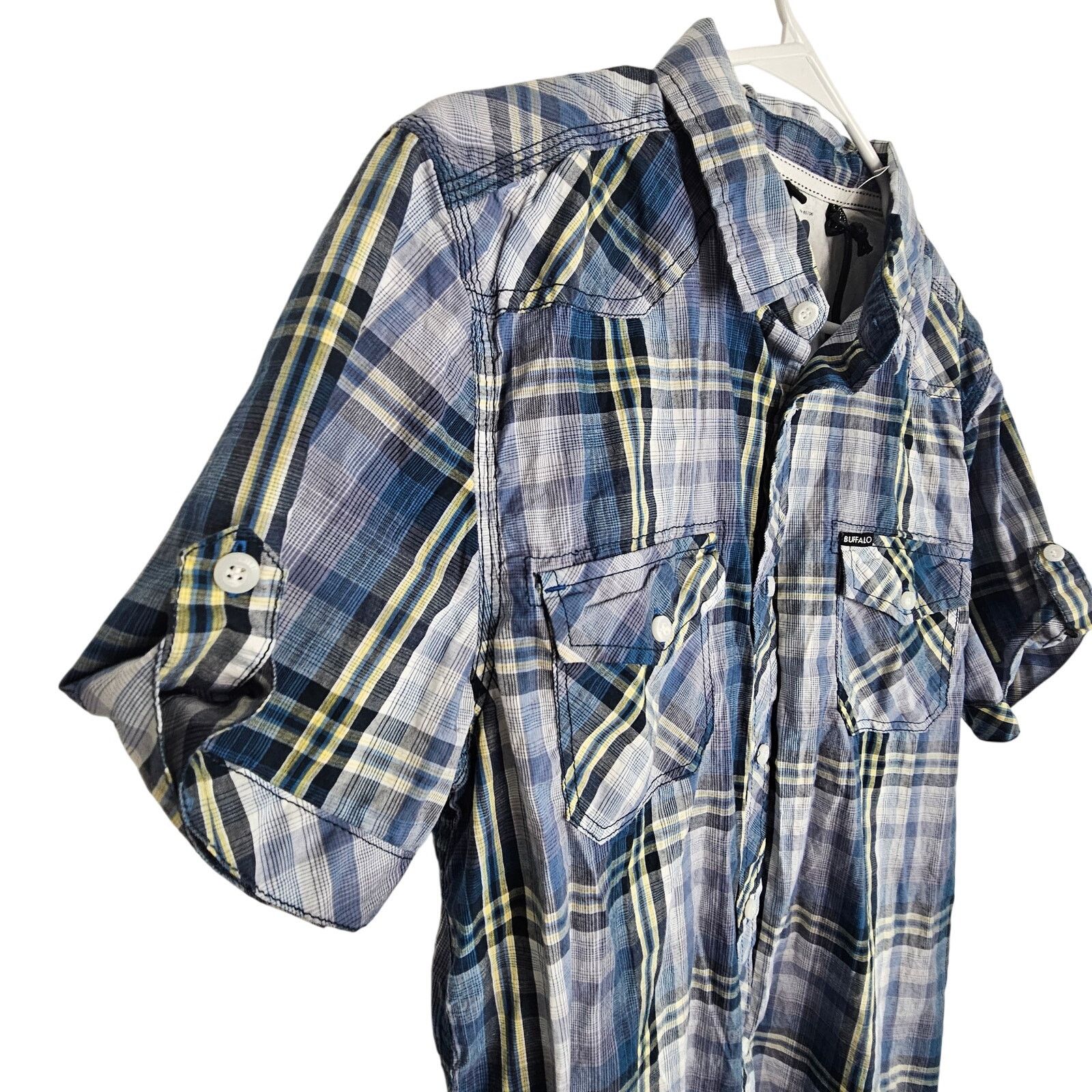 Buffalo David Bitton NEW Buffalo David Bitton Shirt Blue Plaid Western Shirt M Size US M / EU 48-50 / 2 - 4 Thumbnail