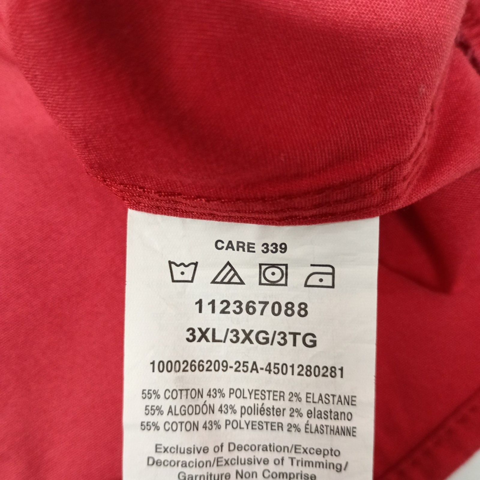 Wrangler Wrangler Mens Relaxed Fit Woven Button Up Shirt Size 3XL Red Size US XXL / EU 58 / 5 - 6 Thumbnail