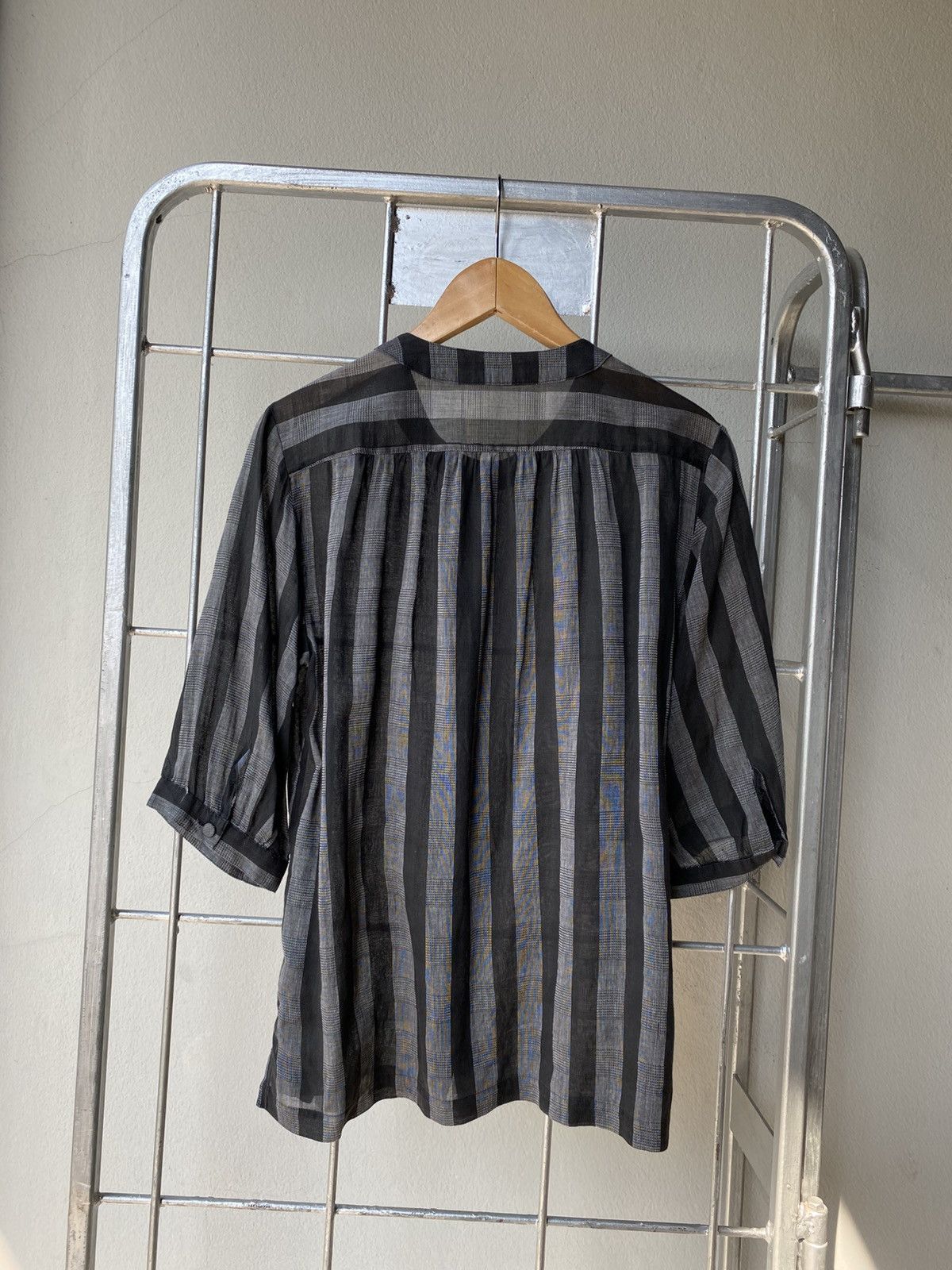 Pierre Balmain Pierre balmain Black Striped Sheer Blouse Size S / US 4 / IT 40 - 2 Thumbnail
