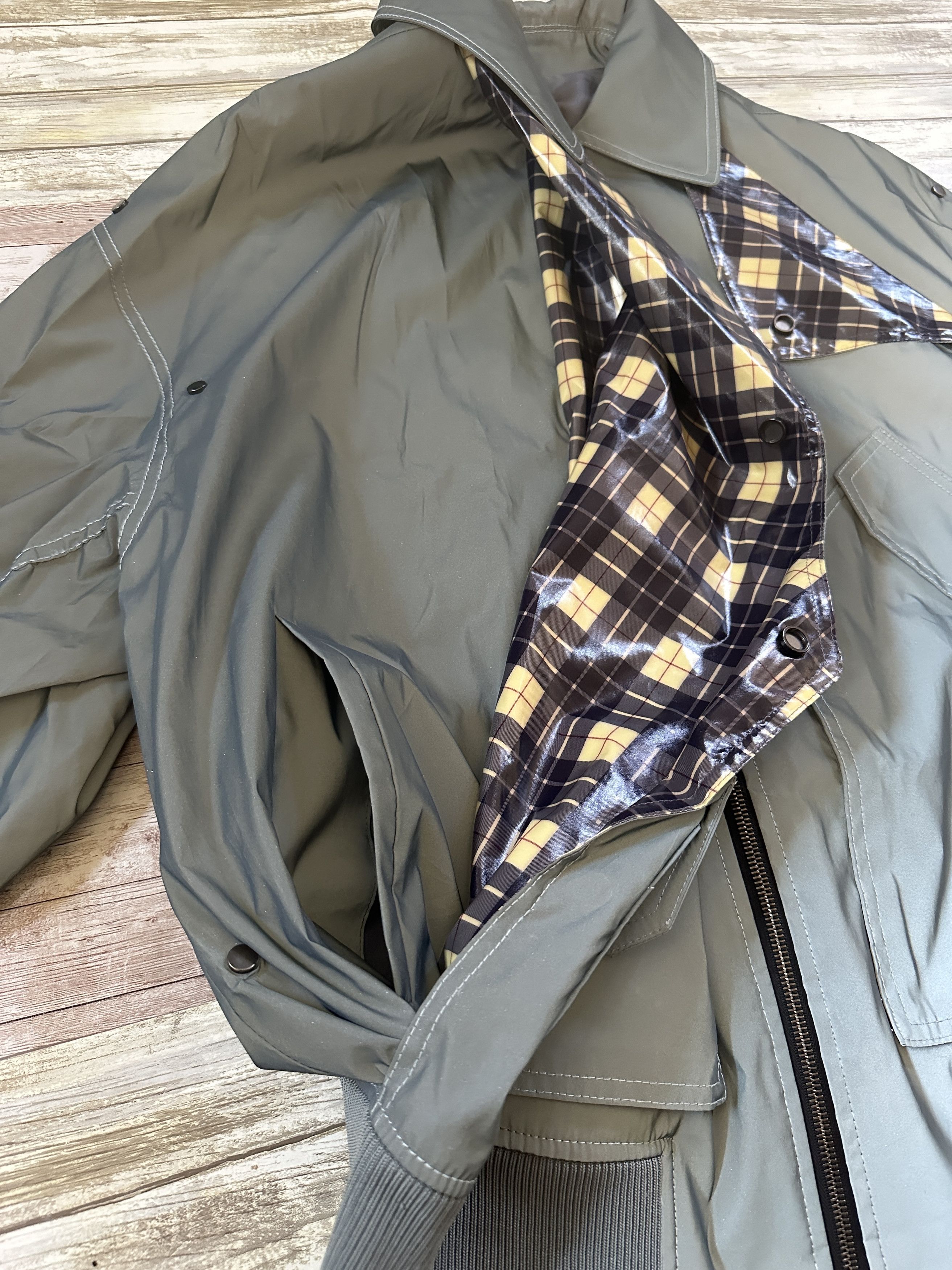 Wooyoungmi Contrast Plaid Bomber Jacket Size US M / EU 48-50 / 2 - 10 Thumbnail