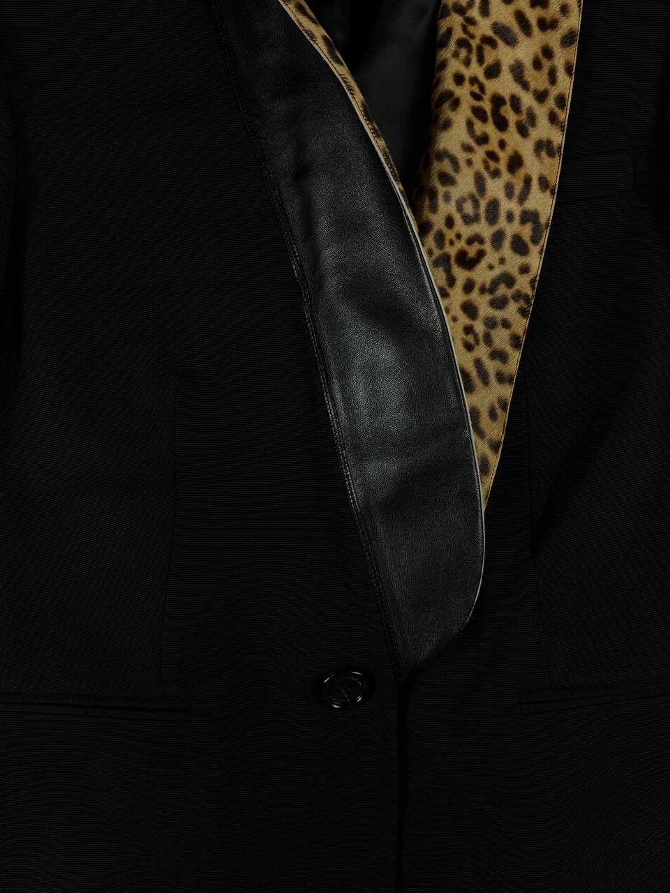 Burberry Burberry London Leopard Pony Hair Shawl Collar Wool Blazer Size L / US 10 / IT 46 - 5 Thumbnail