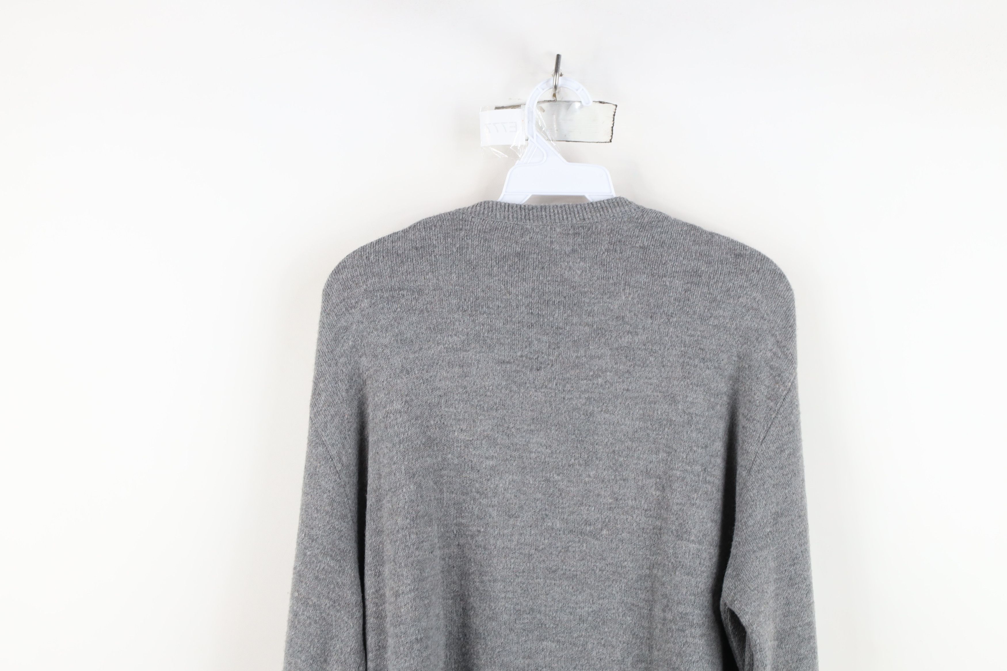 Vintage Vintage 70s Streetwear Knit V-Neck Sweater Heather Gray USA Size US L / EU 52-54 / 3 - 11 Thumbnail