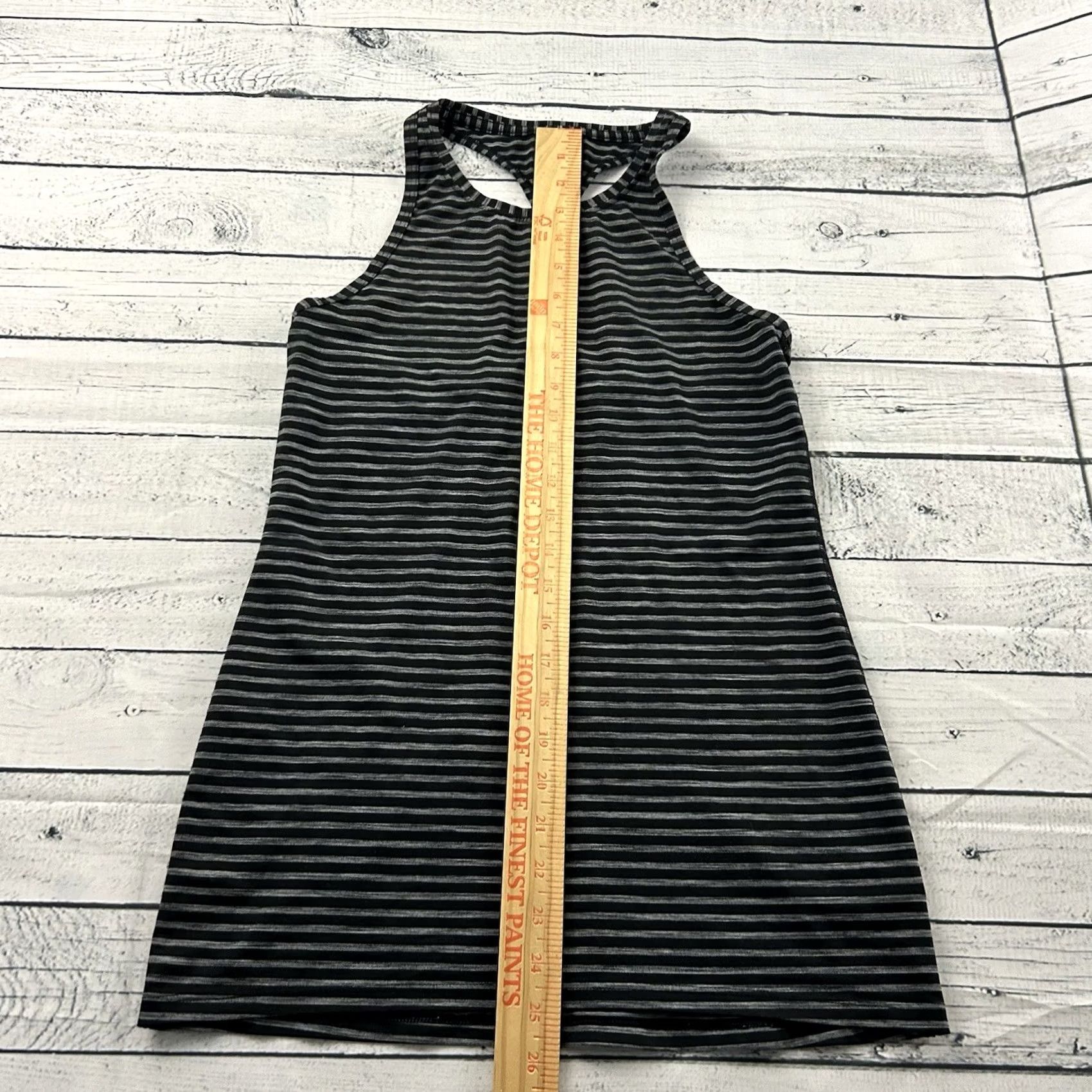 Athleta Athleta Tank Top Sleeveless Striped Racerback Black Gray Women's XXS 2XS Activewear Yoga Shirt Size XXS / US 00 / IT 34 - 3 Thumbnail