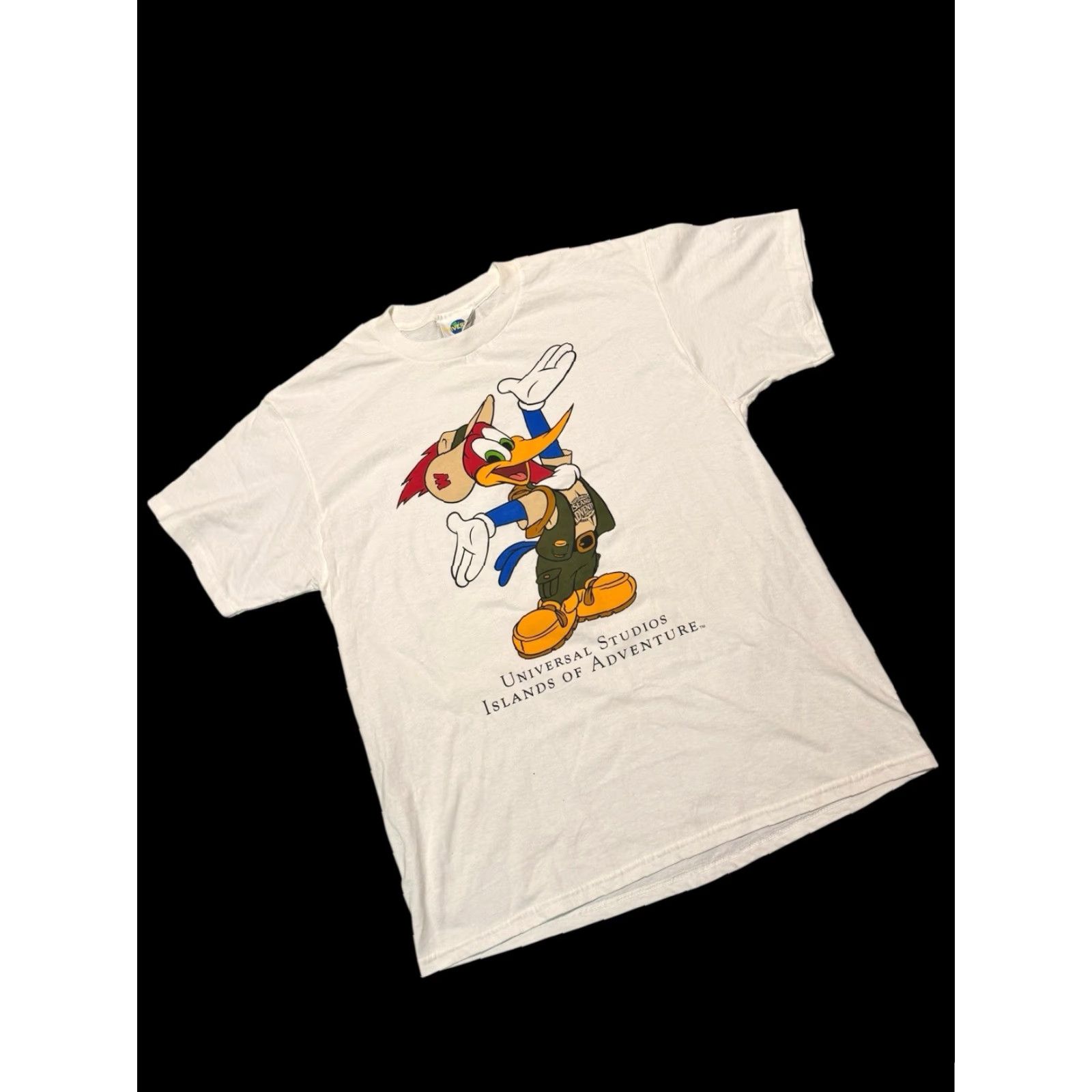 Vintage VINTAGE 90s Woody Woodpecker T-Shirt Universal Studios Islands of Adventure MENS L White Cotton Polyester Graphic Print Short Sleeve Crew Neck Size US L / EU 52-54 / 3 - 3 Thumbnail