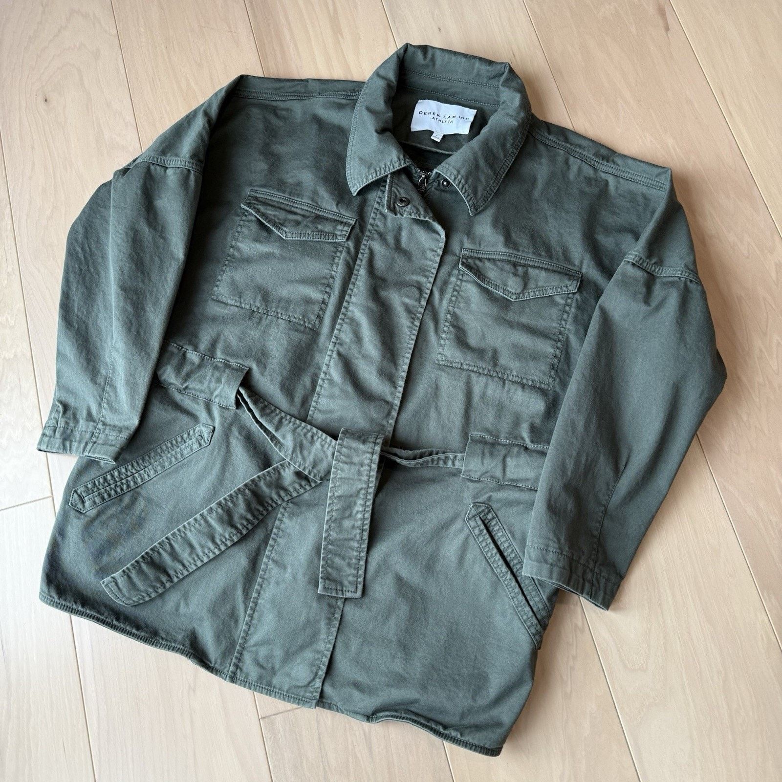 Athleta Athleta Greenwich Jacket Large Green Full Zip Military Size L / US 10 / IT 46 - 10 Thumbnail