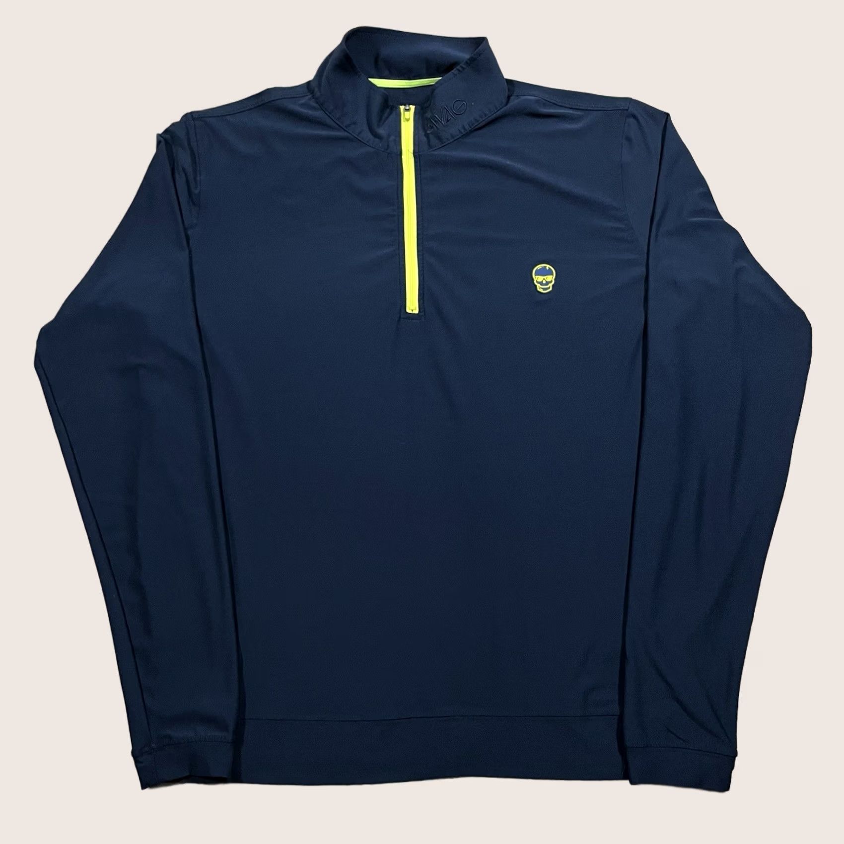 Vintage SWAG Golf 1/4 Zip Pullover Mens M Blue Skull Long Sleeve Performance Stretch Shirt Size US M / EU 48-50 / 2 - 1 Thumbnail