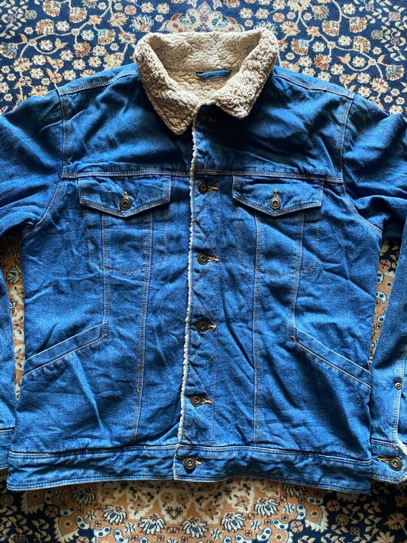 Japanese Brand UNBRAND SHERPA DENIM JACKET Size US S / EU 44-46 / 1 - 2 Thumbnail