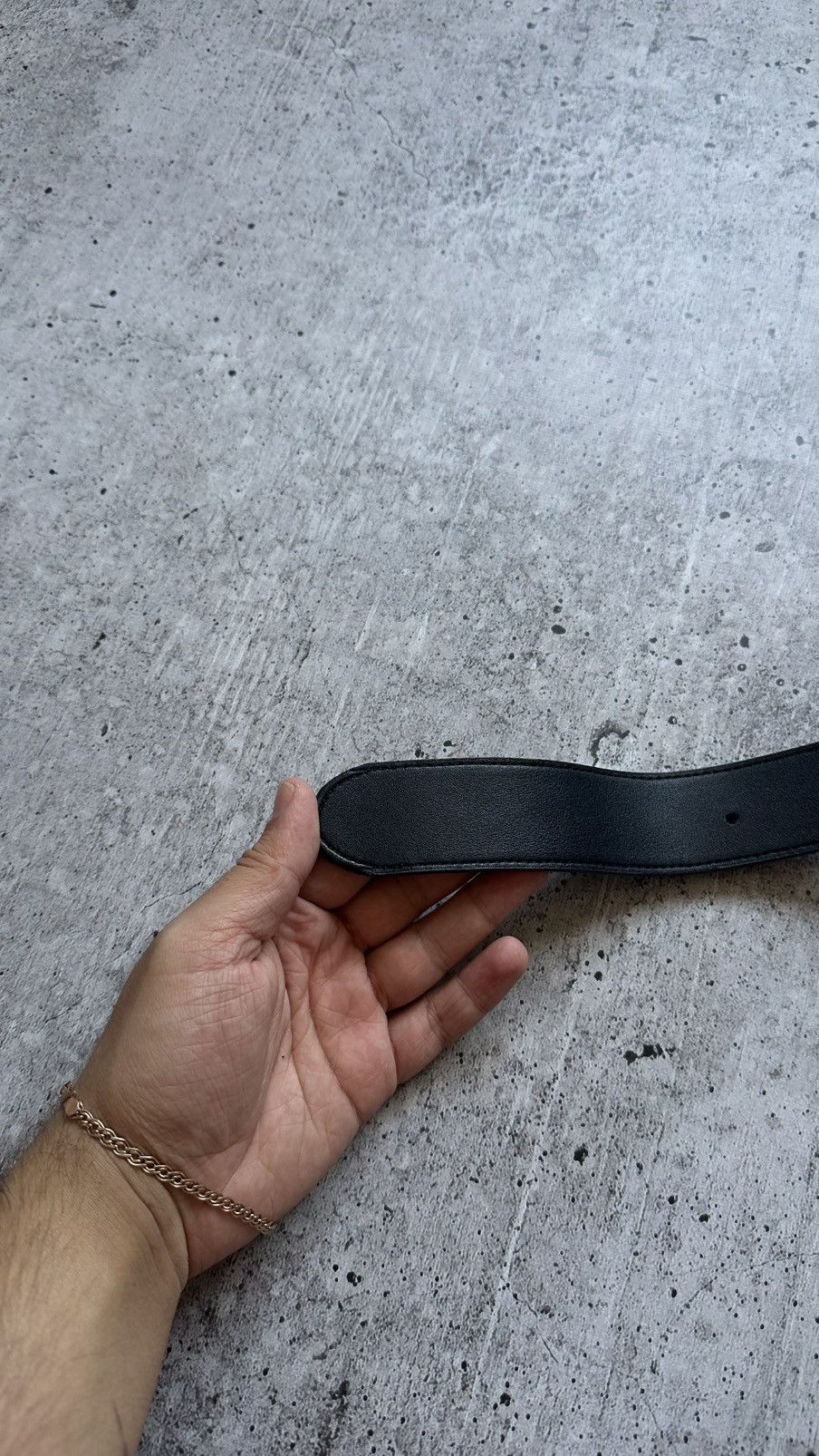 Gucci Vintage Gucci Double G Black Leather Belt Size ONE SIZE - 6 Thumbnail