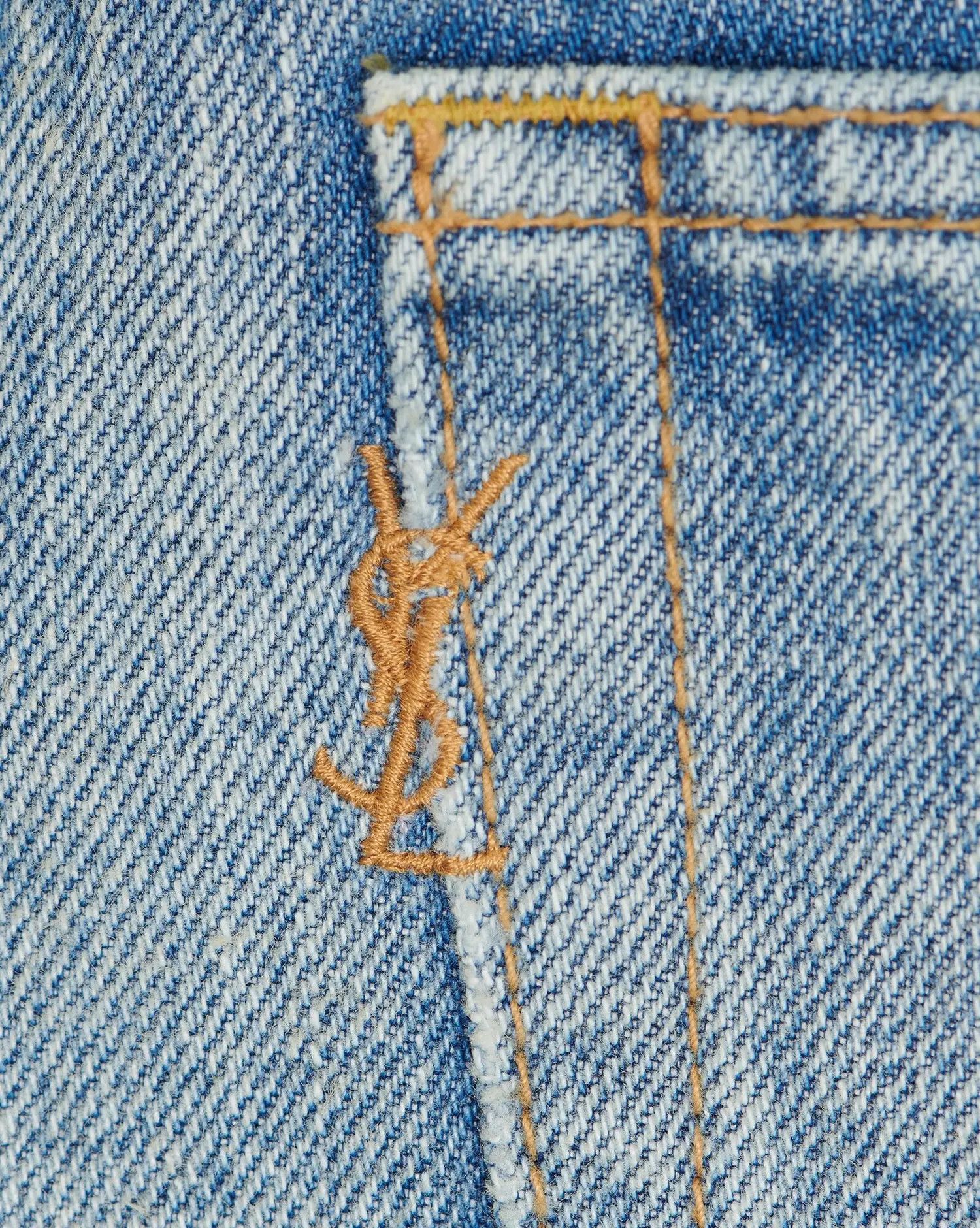 Saint Laurent Paris o1s1wg110625 688488 Venice Cropped Jeans In Authentic Denim Size 26" / US 2 / IT 38 - 4 Thumbnail