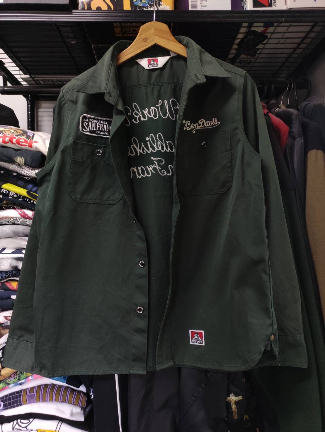 Ben Davis Vtg 00's Ben Davis Work Wear Chain Stitch Embroidery Shirts Size US M / EU 48-50 / 2 - 12 Thumbnail
