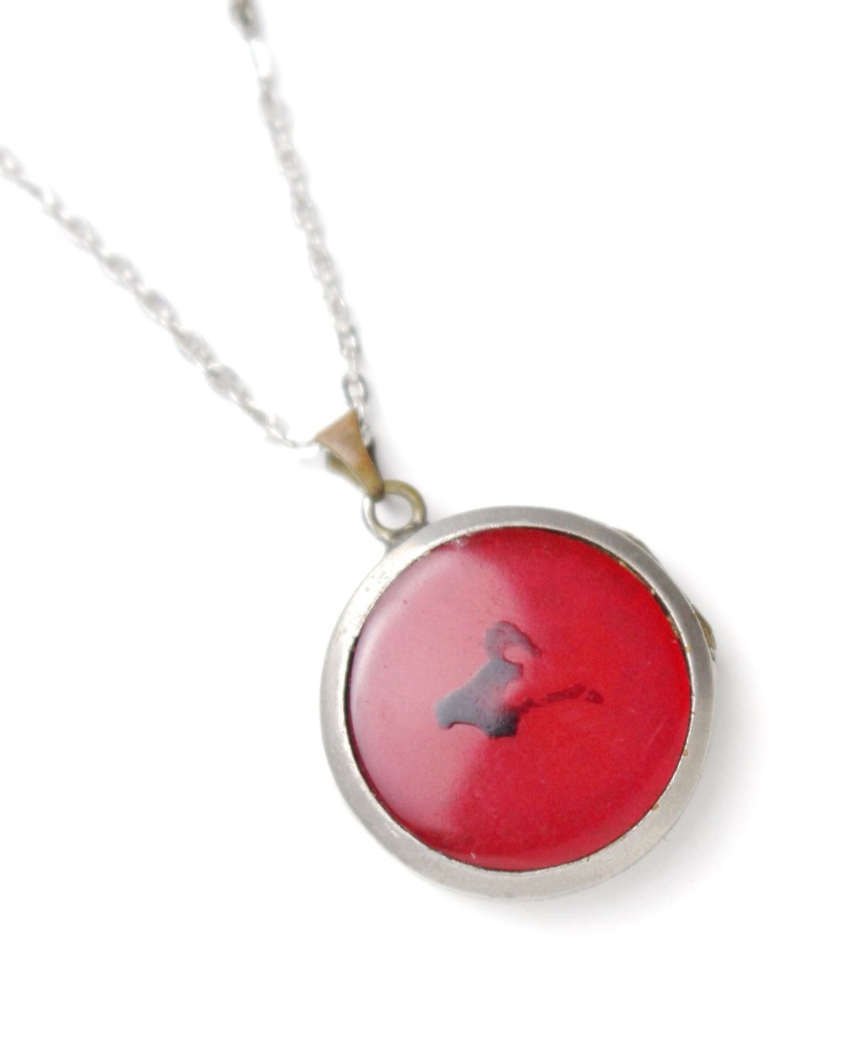 Vintage 2000S JAPANESE MADE AVANT-GARDE MINIMAL RED LOCKET NECKLACE Size ONE SIZE - 4 Thumbnail