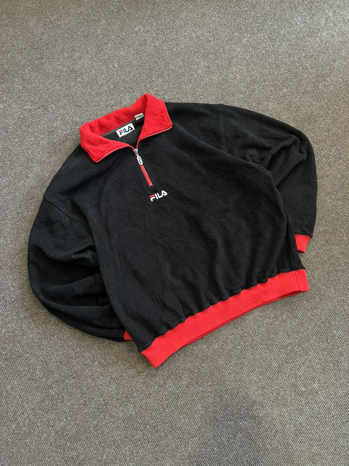 Fila FILA 1/4 zip fleece pullover sweatshirt Size US L / EU 52-54 / 3 - 1 Thumbnail