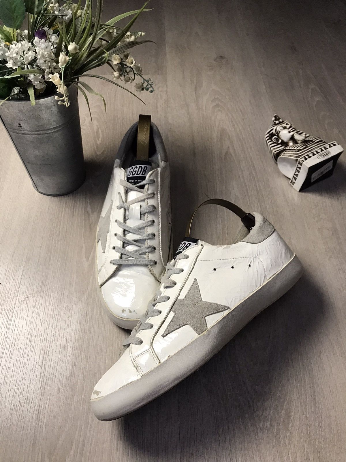 image of Golden Goose Superstar Shoes in White, Men's (Size 6)