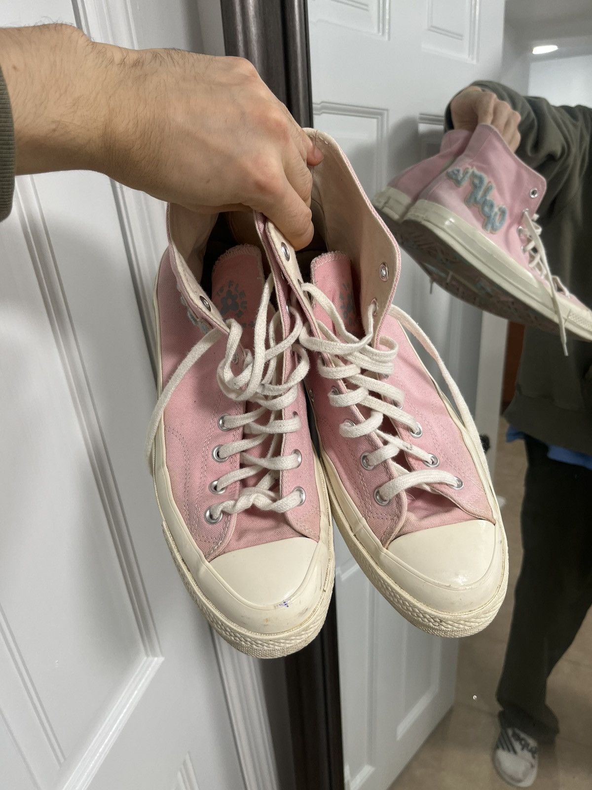 Converse × Golf le Fleur Converse x Golf le Fleur Chuck 70 Hi "Chenille" rare pink Size US 10.5 / EU 43-44 - 2 Thumbnail
