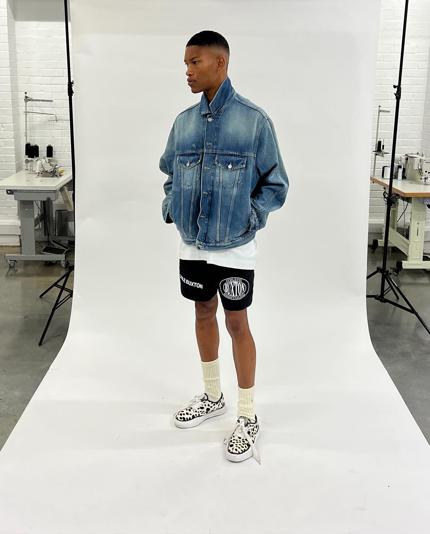 Cole Buxton Blue Distressed Oversized Denim Jacket Size US L / EU 52-54 / 3 - 9 Thumbnail