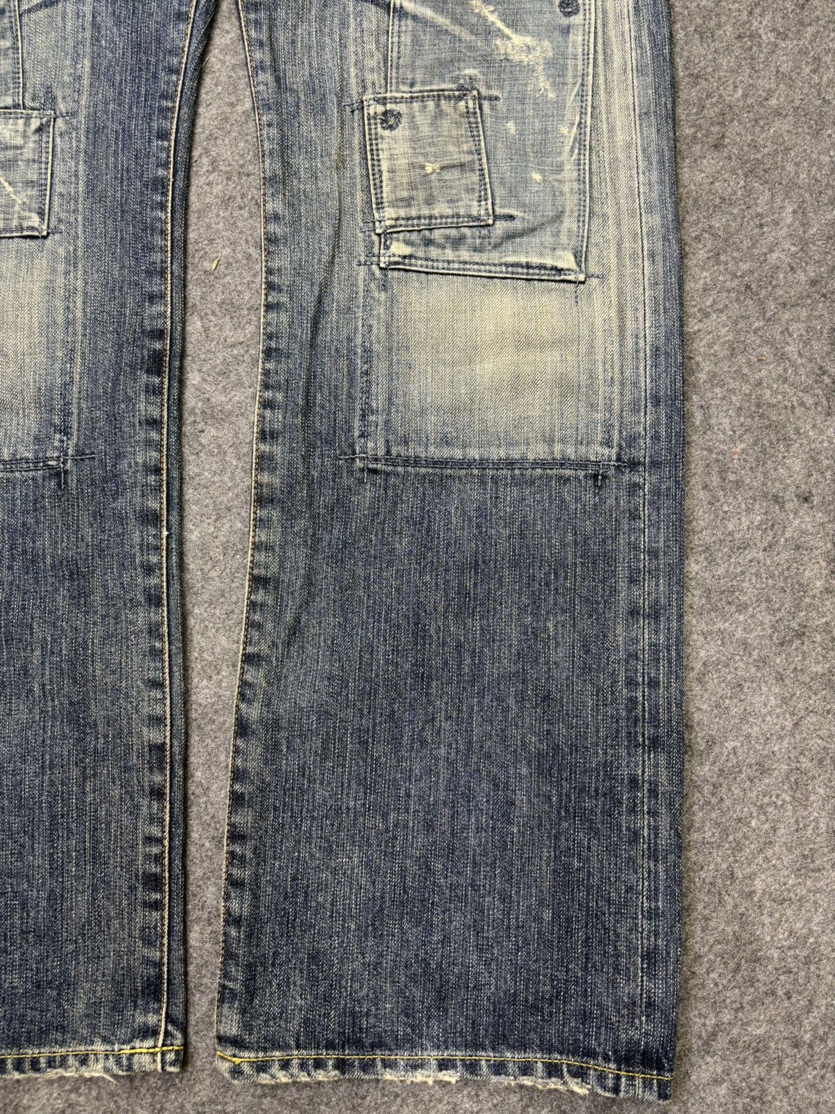 Japanese Brand 💥Insane Boro💥Archival Bartack Patchwork Denim F786 Size US 33 - 7 Thumbnail