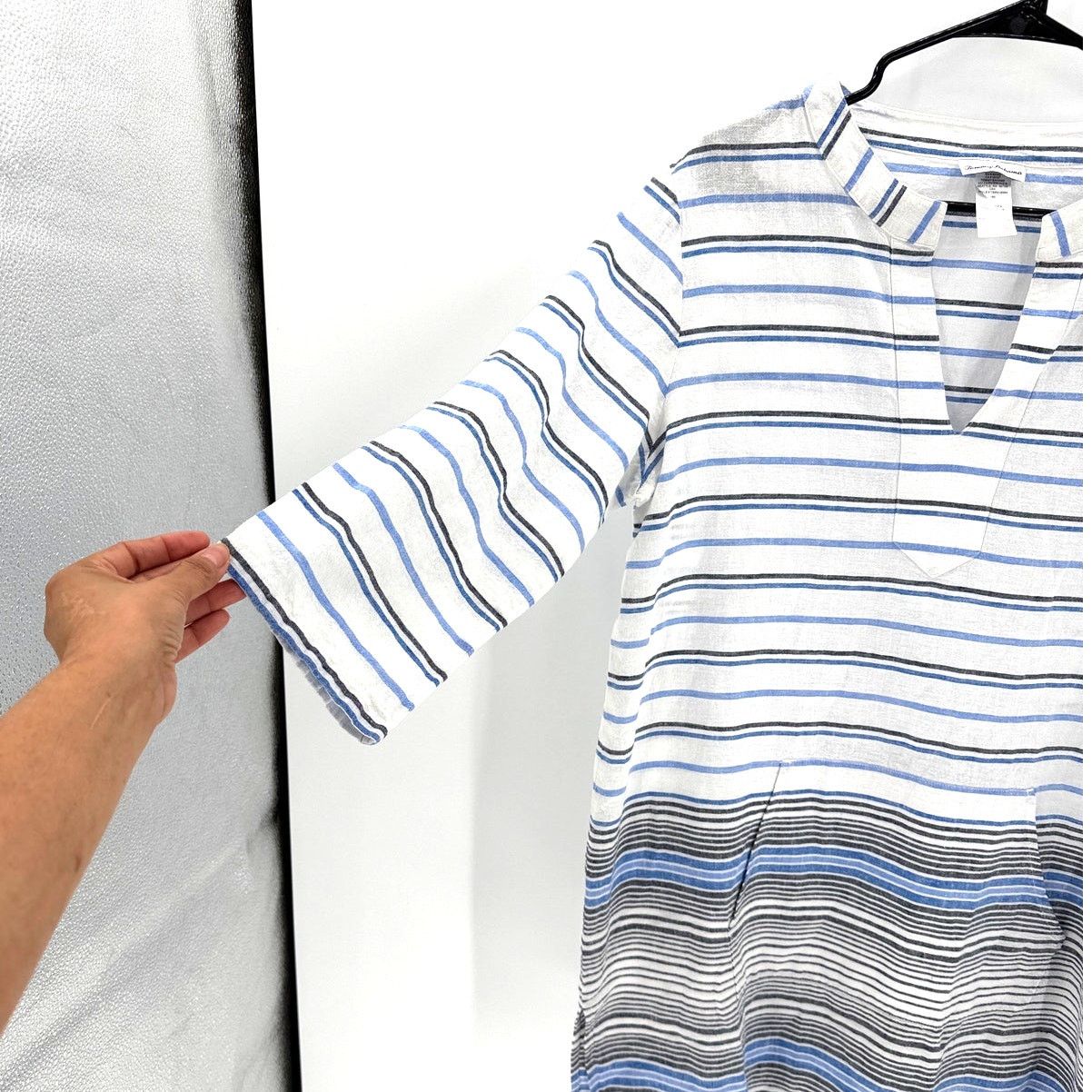 Tommy Bahama Tommy Bahama linen-blend swim cover-up tunic top size L Size ONE SIZE - 5 Thumbnail