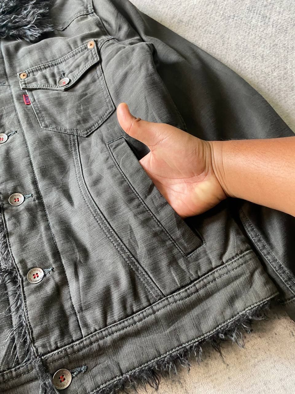 Edwin × Japanese Brand Edwin Trucker Jacket Faux Fur Lining Size US M / EU 48-50 / 2 - 5 Thumbnail