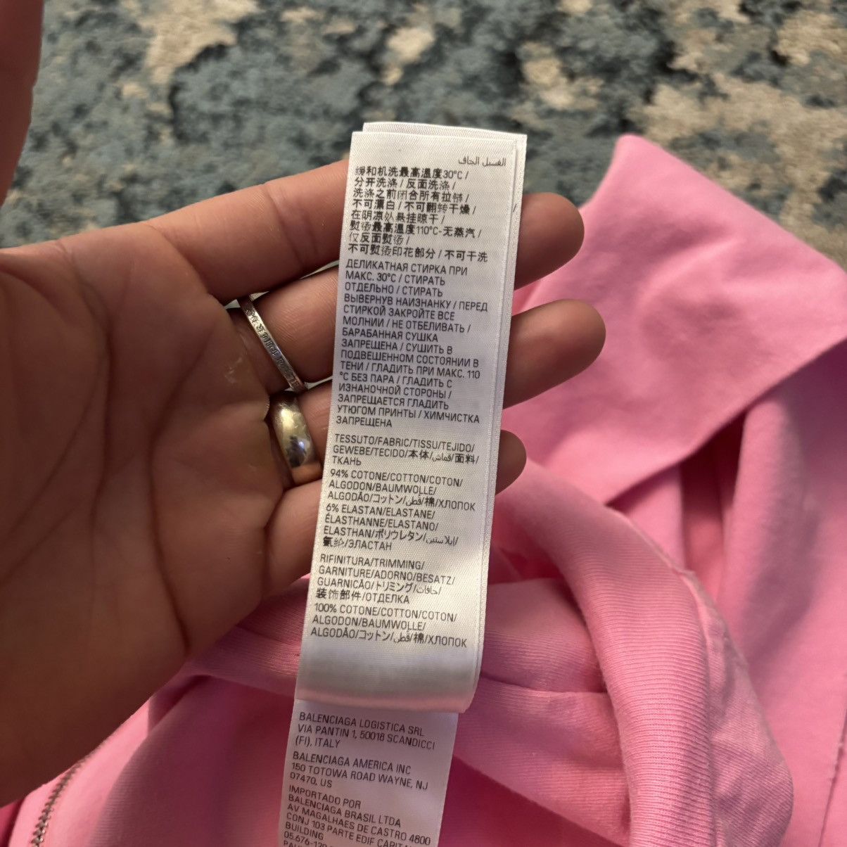 Balenciaga Balenciaga No Logo Pink Distressed Hoodie Size XS Brand New Size US XS / EU 42 / 0 - 9 Thumbnail