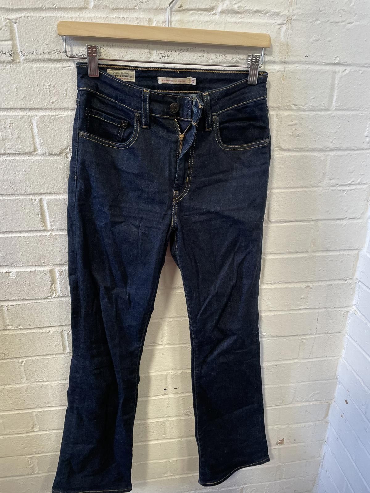 Levi's Levi's Women's Dark Blue Denim Jeans Size 27 Size 27" / US 4 / IT 40 - 3 Thumbnail