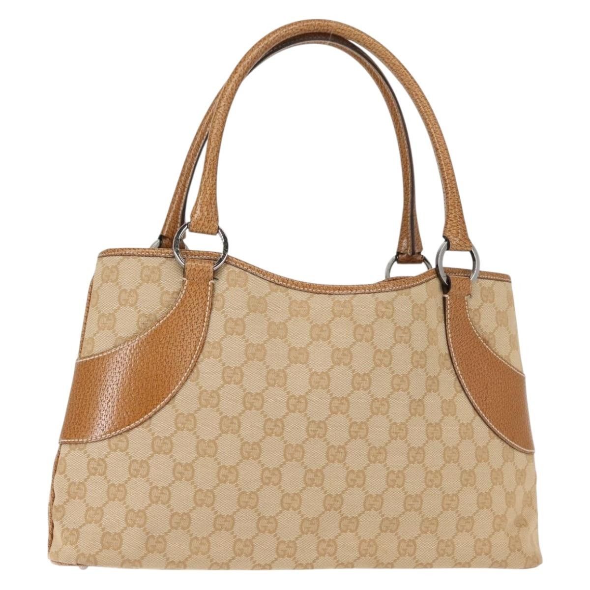 Gucci Gucci Vintage Ring Tote GG Canvas with Leather Size ONE SIZE - 1 Thumbnail