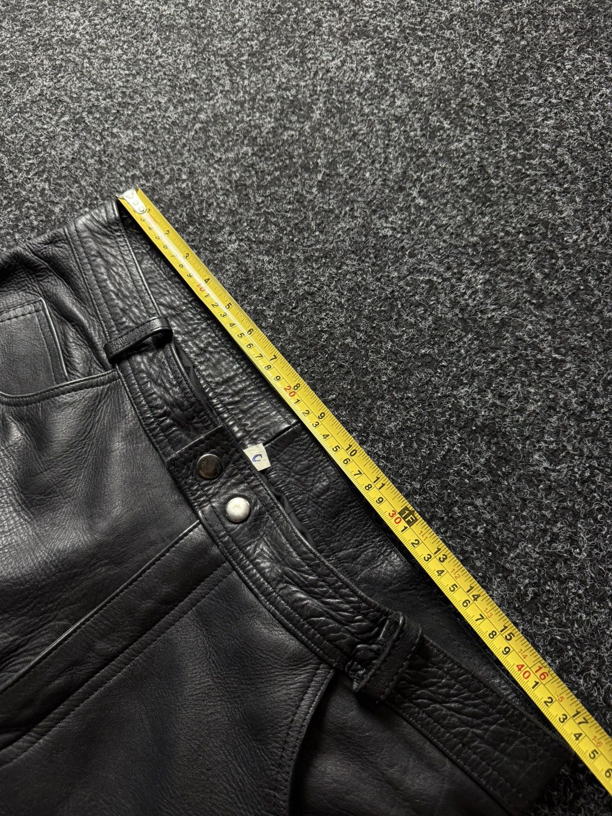Leather Y2K Vintage Leather Pants Opium Style Alt Biker USA Rare Size US 35 - 18 Thumbnail