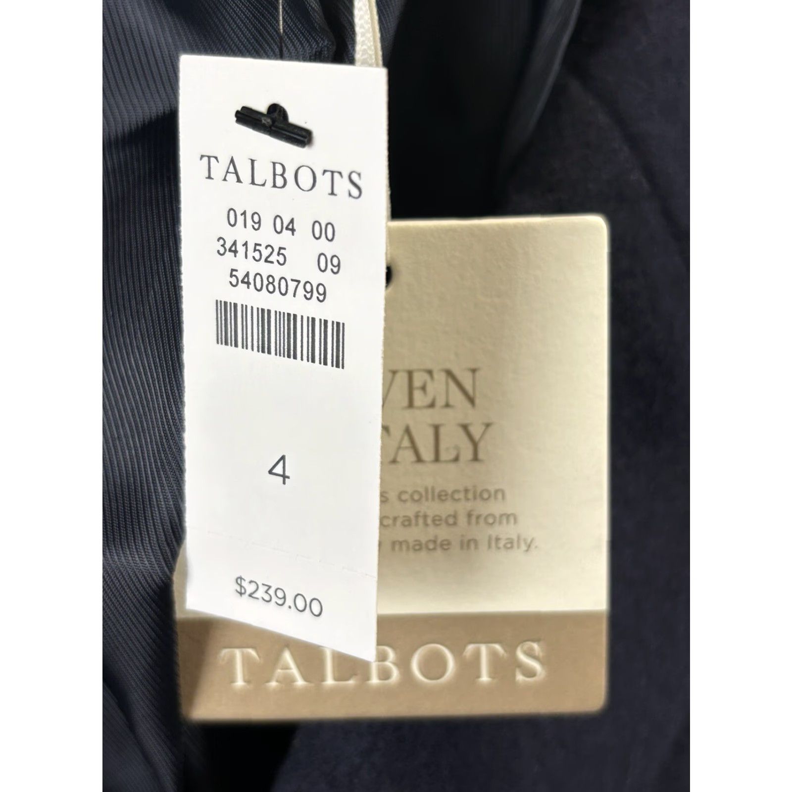 Talbots Talbots Blazer Jacket 4 Navy Wool Blend Italian Fabric Career Academia Wool Blend Blazer Women Long Sleeve 4 Navy Blue Talbots Brand Size S / US 4 / IT 40 - 7 Thumbnail