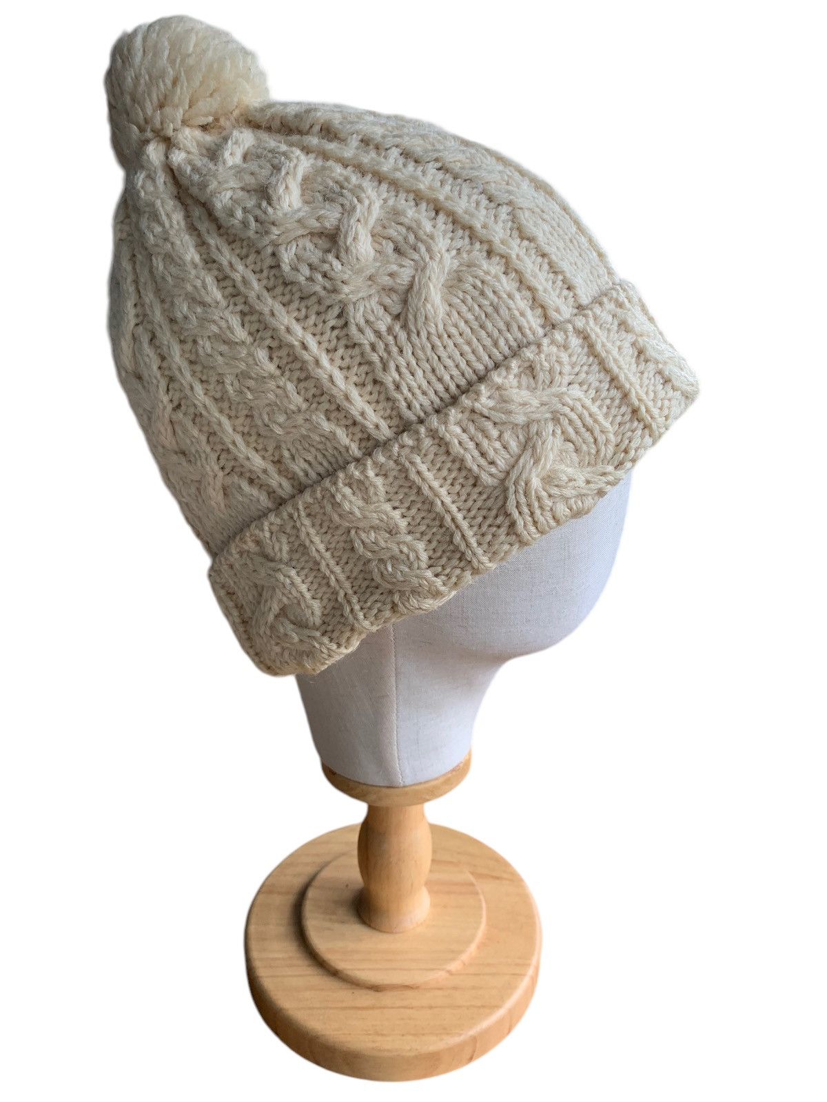Japanese Brand HIGHLANDS MADE IN ENGLAND KNIT CROCHET BRITISH WOOL BEANIE Size ONE SIZE - 6 Thumbnail