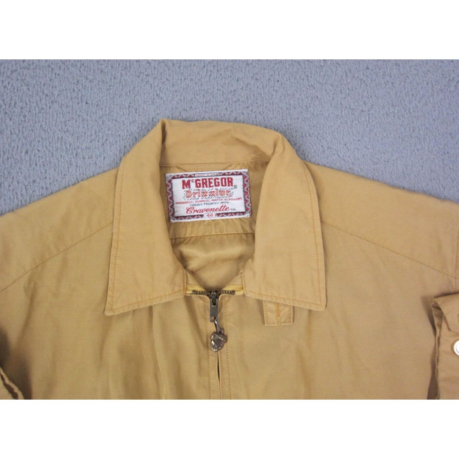 McGregor Vintage McGregor Bomber Jacket Mens 44 Yellow Drizzler Cravenette 50s 60s Size US S / EU 44-46 / 1 - 2 Thumbnail